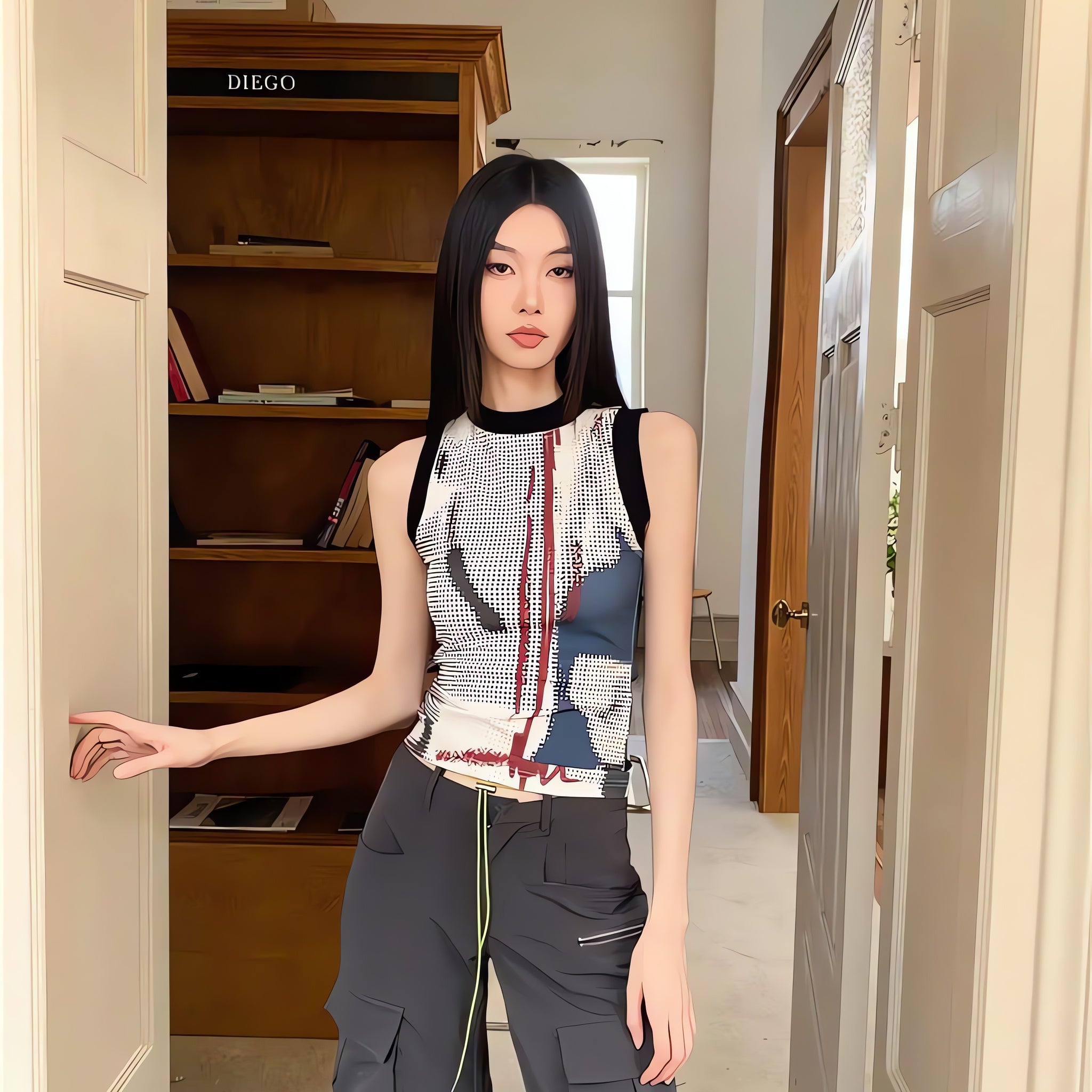 Abstract Printed Tank Top - KAYSMAR