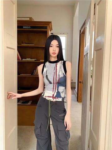 Abstract Printed Tank Top - KAYSMAR