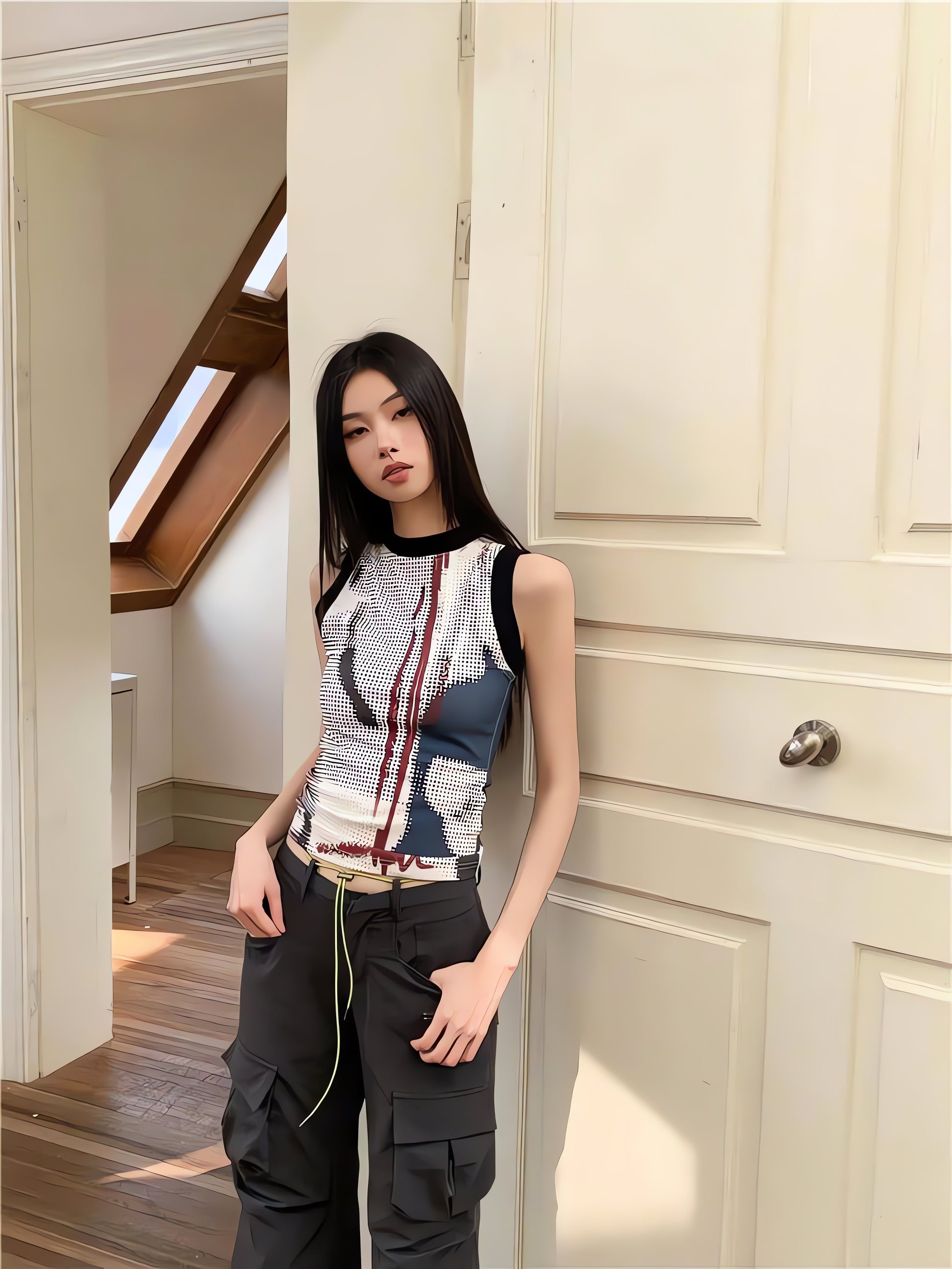 Abstract Printed Tank Top - KAYSMAR