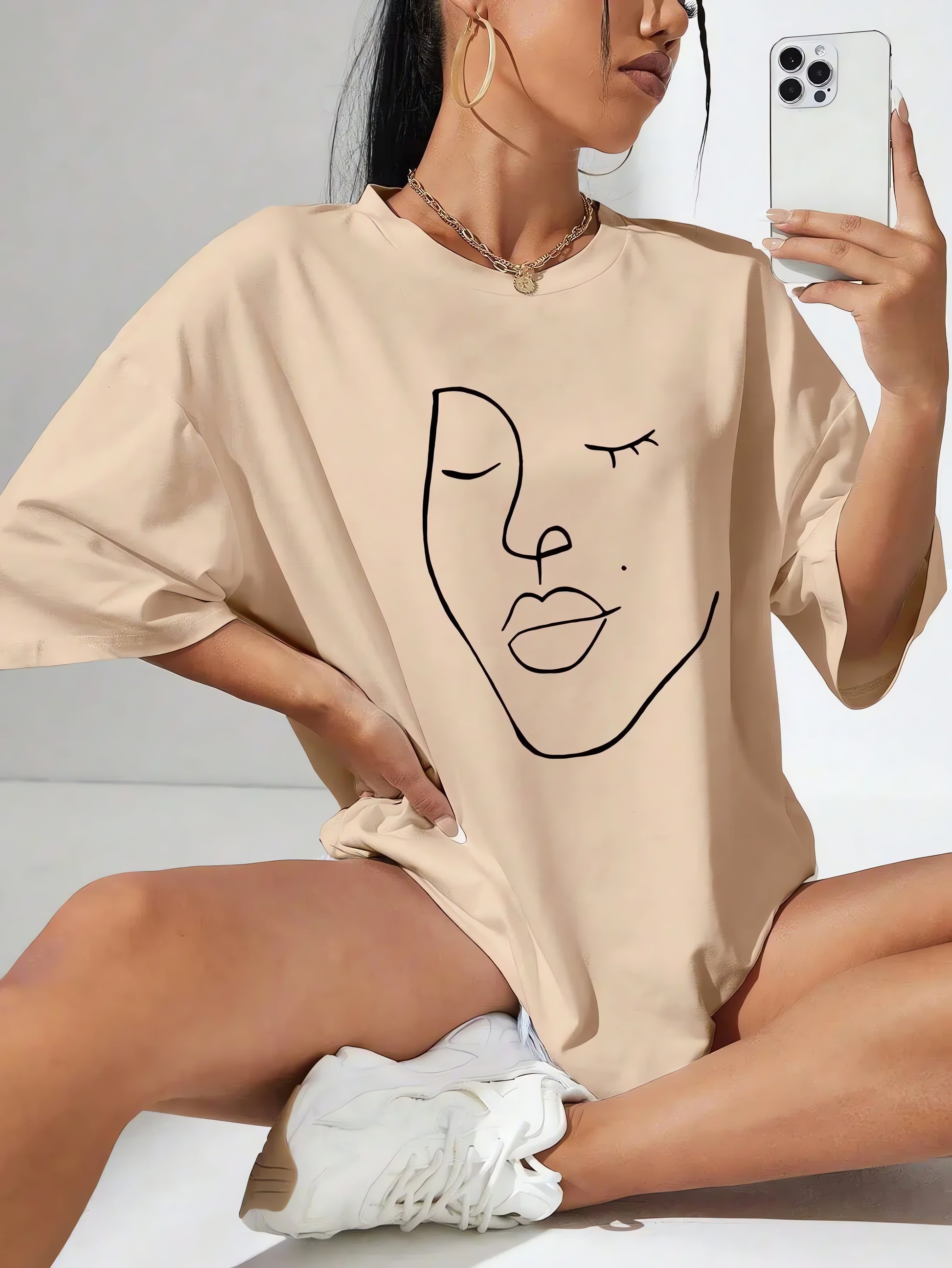 Abstract Woman Face Tee - KAYSMAR
