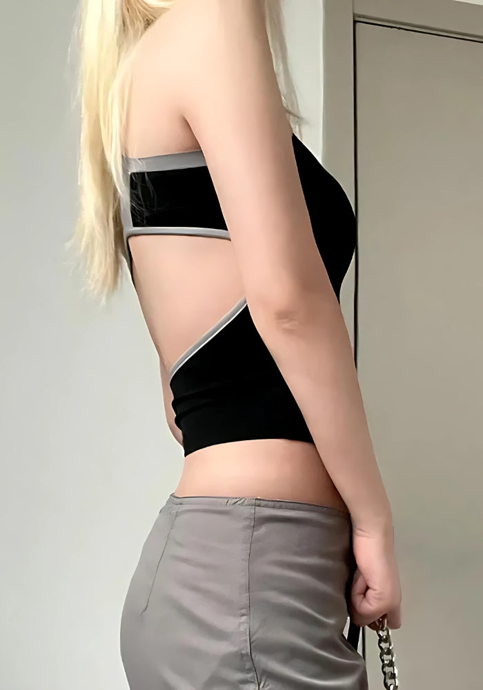 Acubi Open Back Zip-Up Top - KAYSMAR