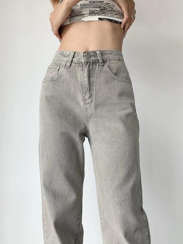 Acubi Straight Leg Gray Jeans - KAYSMAR