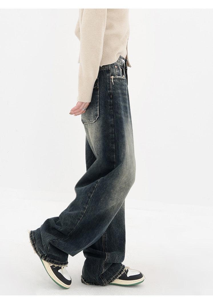 Acubi Wide Leg Dark Jeans - KAYSMAR