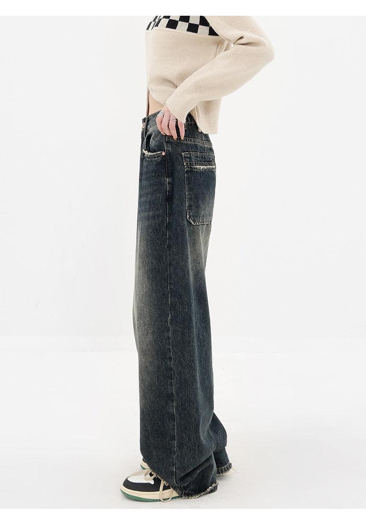 Acubi Wide Leg Dark Jeans - KAYSMAR