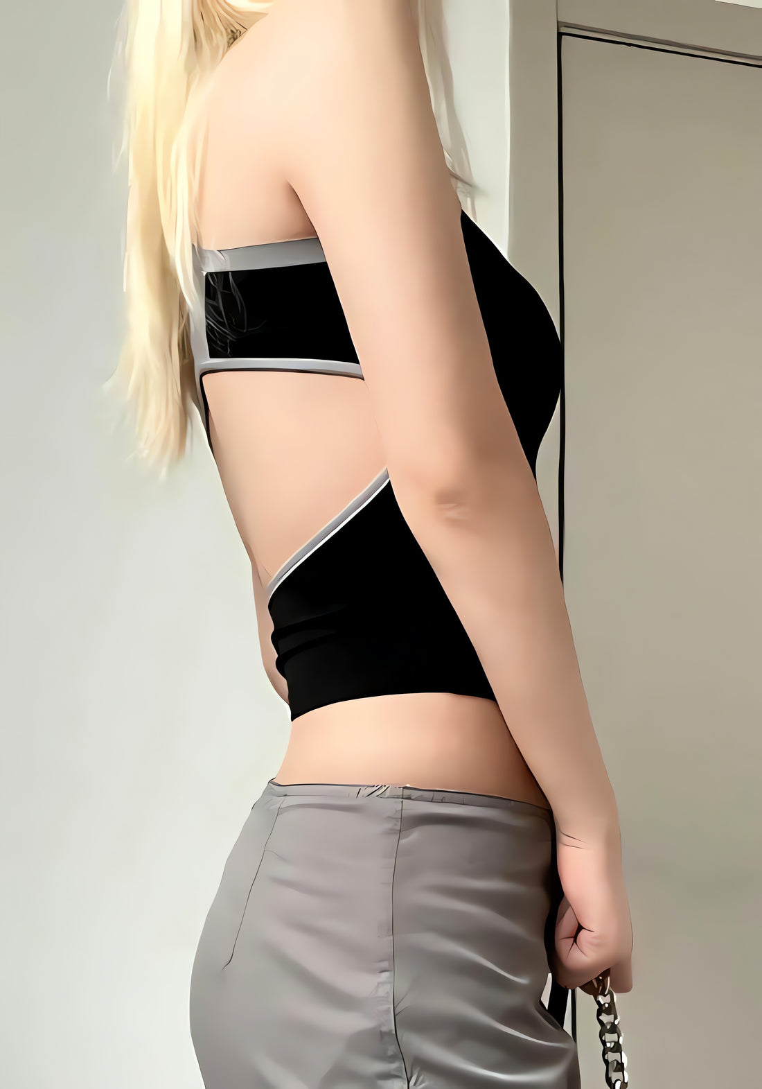 Acubi Open Back Zip-Up Top - KAYSMAR