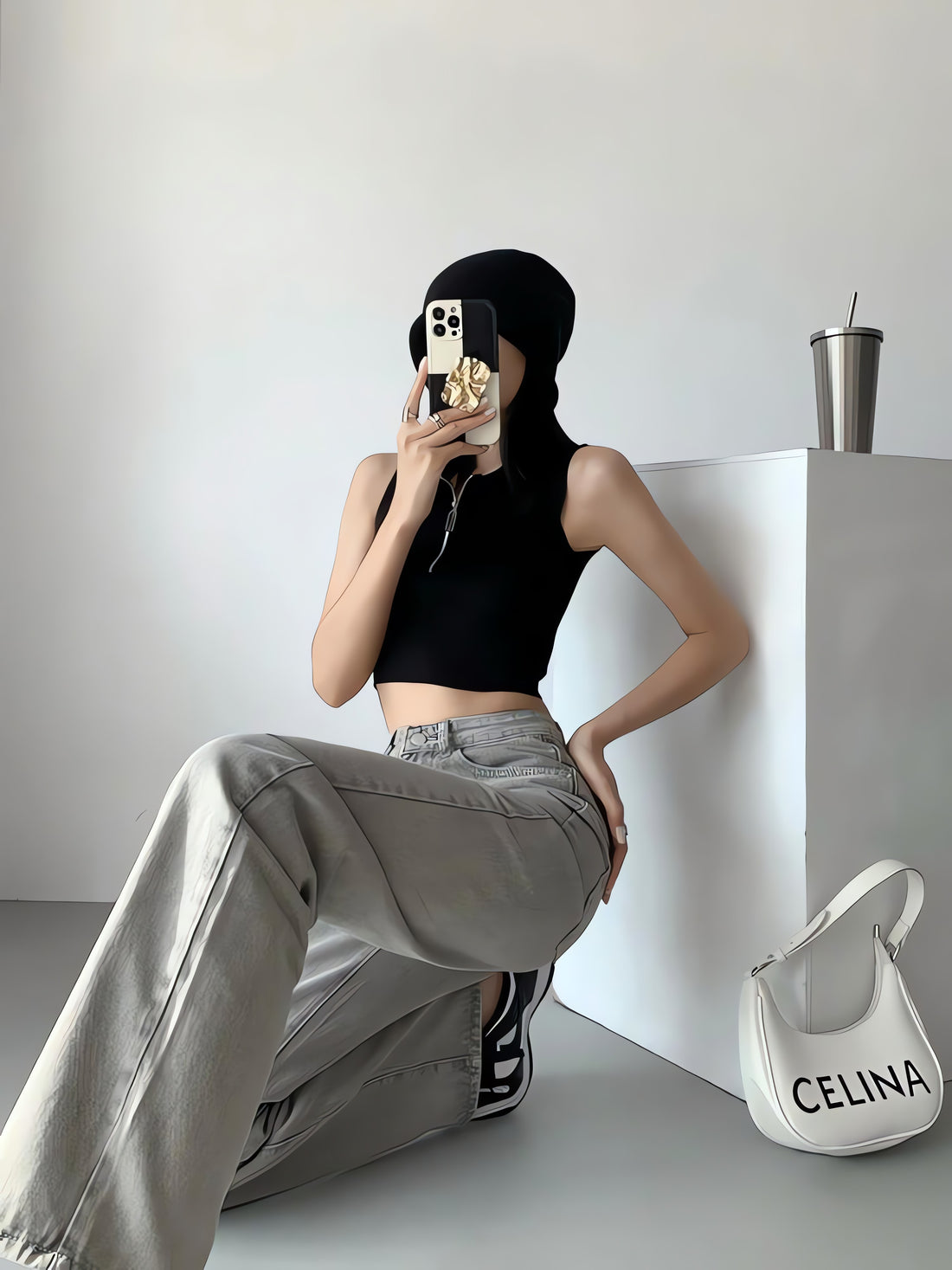 Acubi Straight Leg Gray Jeans - KAYSMAR