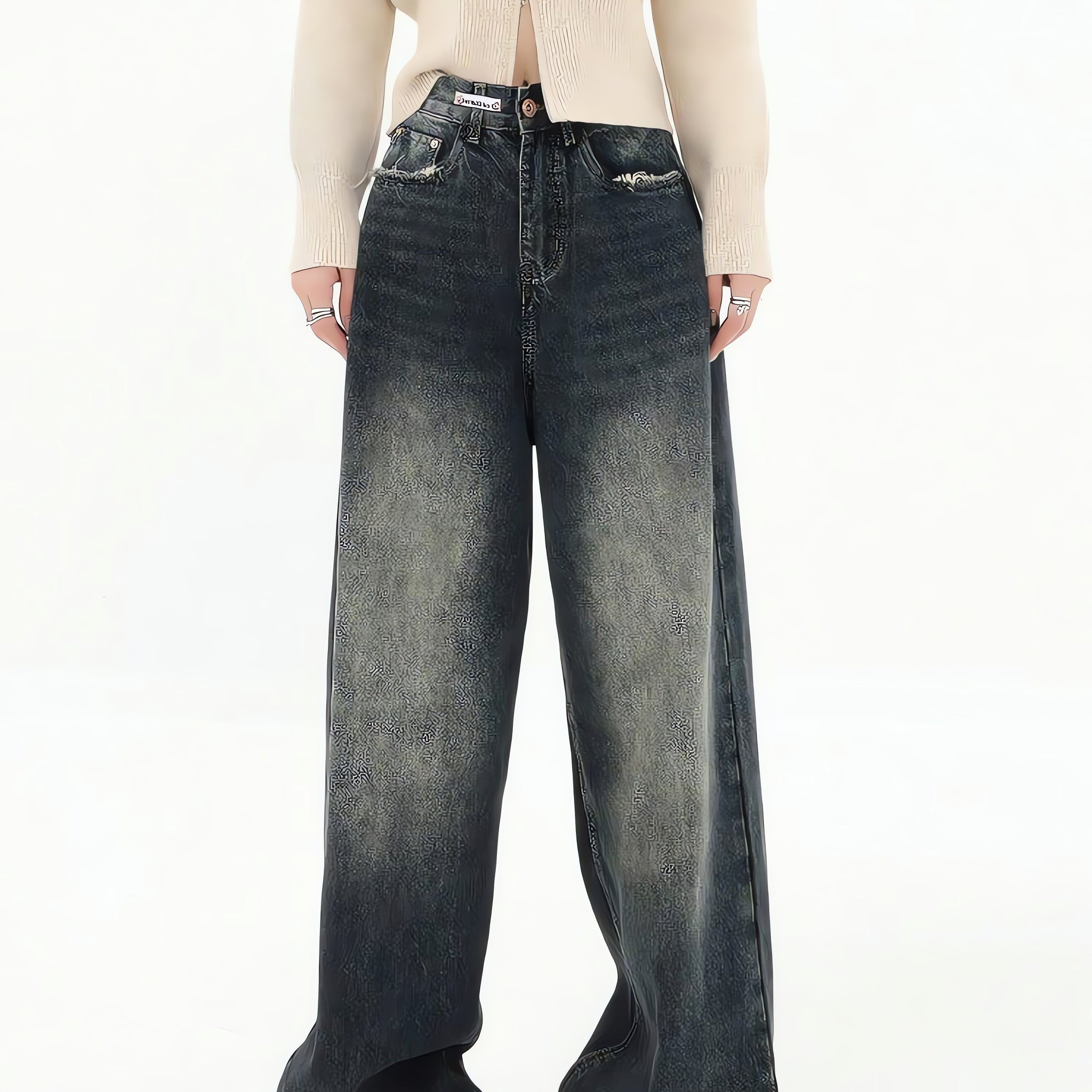 Acubi Wide Leg Dark Jeans - KAYSMAR