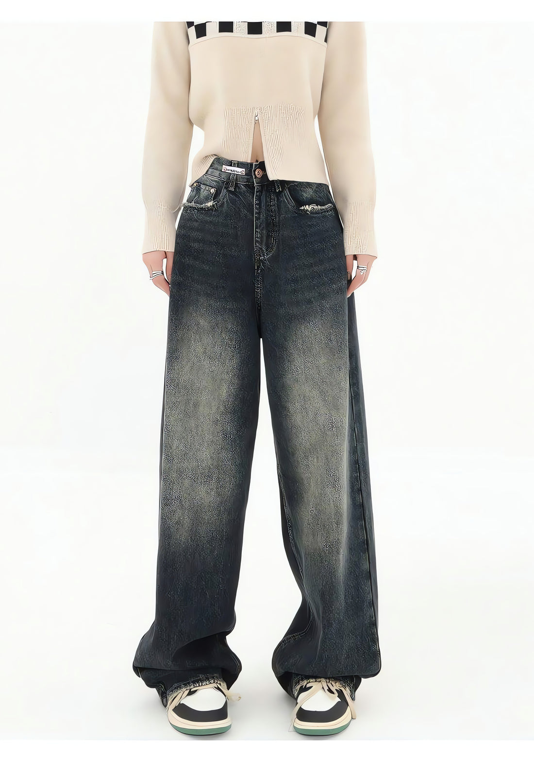 Acubi Wide Leg Dark Jeans - KAYSMAR