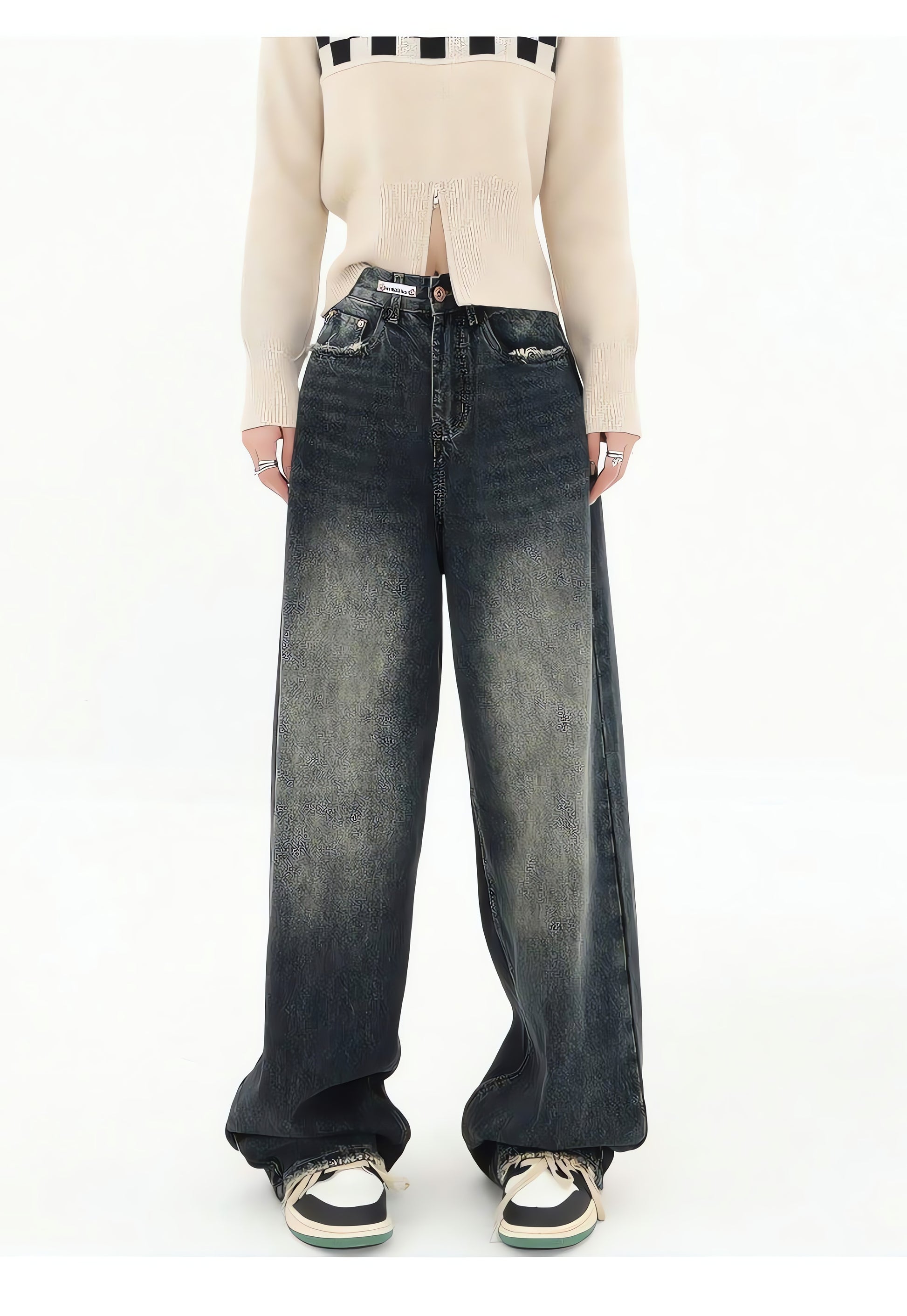 Acubi Wide Leg Dark Jeans - KAYSMAR
