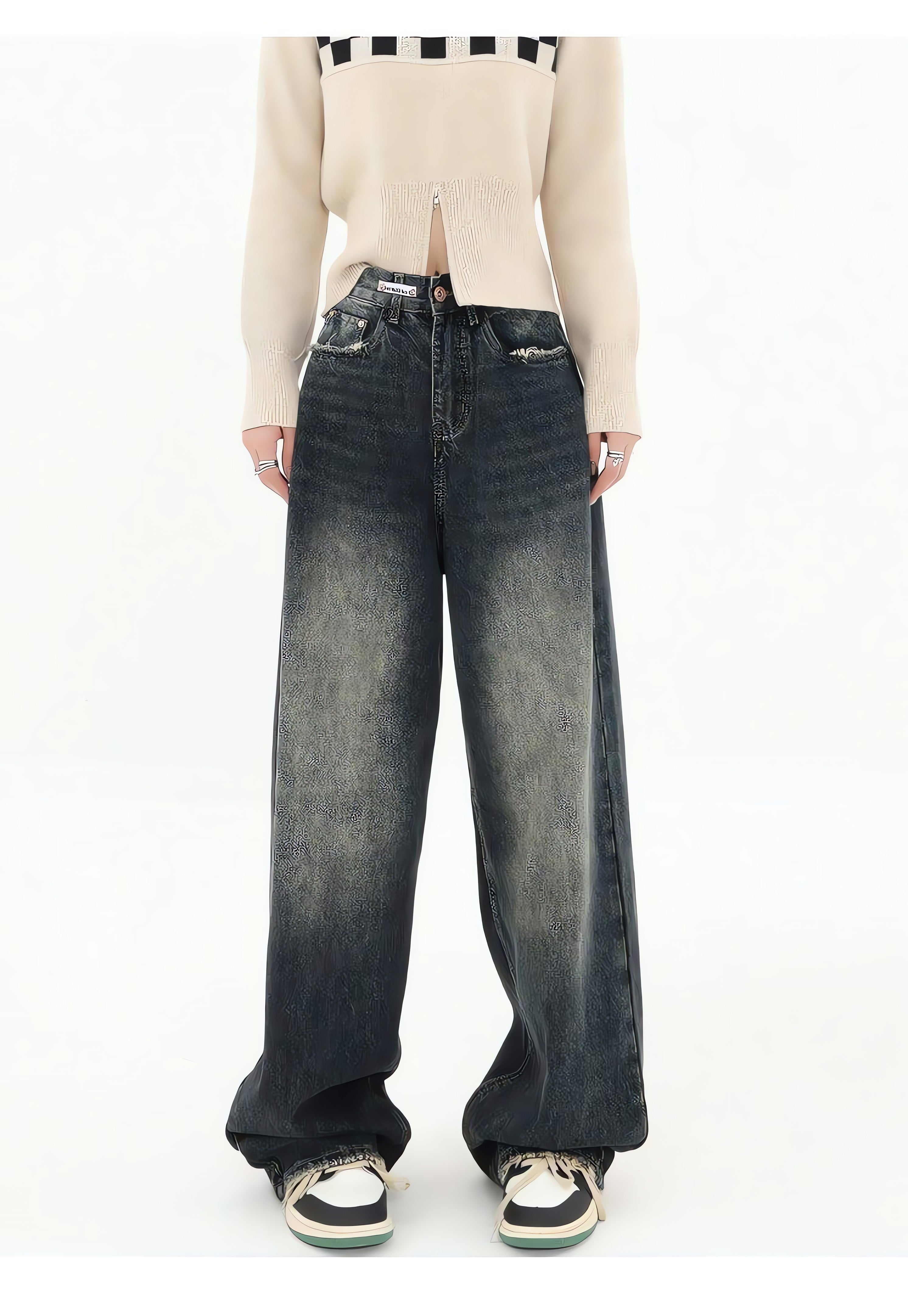 Acubi Wide Leg Dark Jeans - KAYSMAR