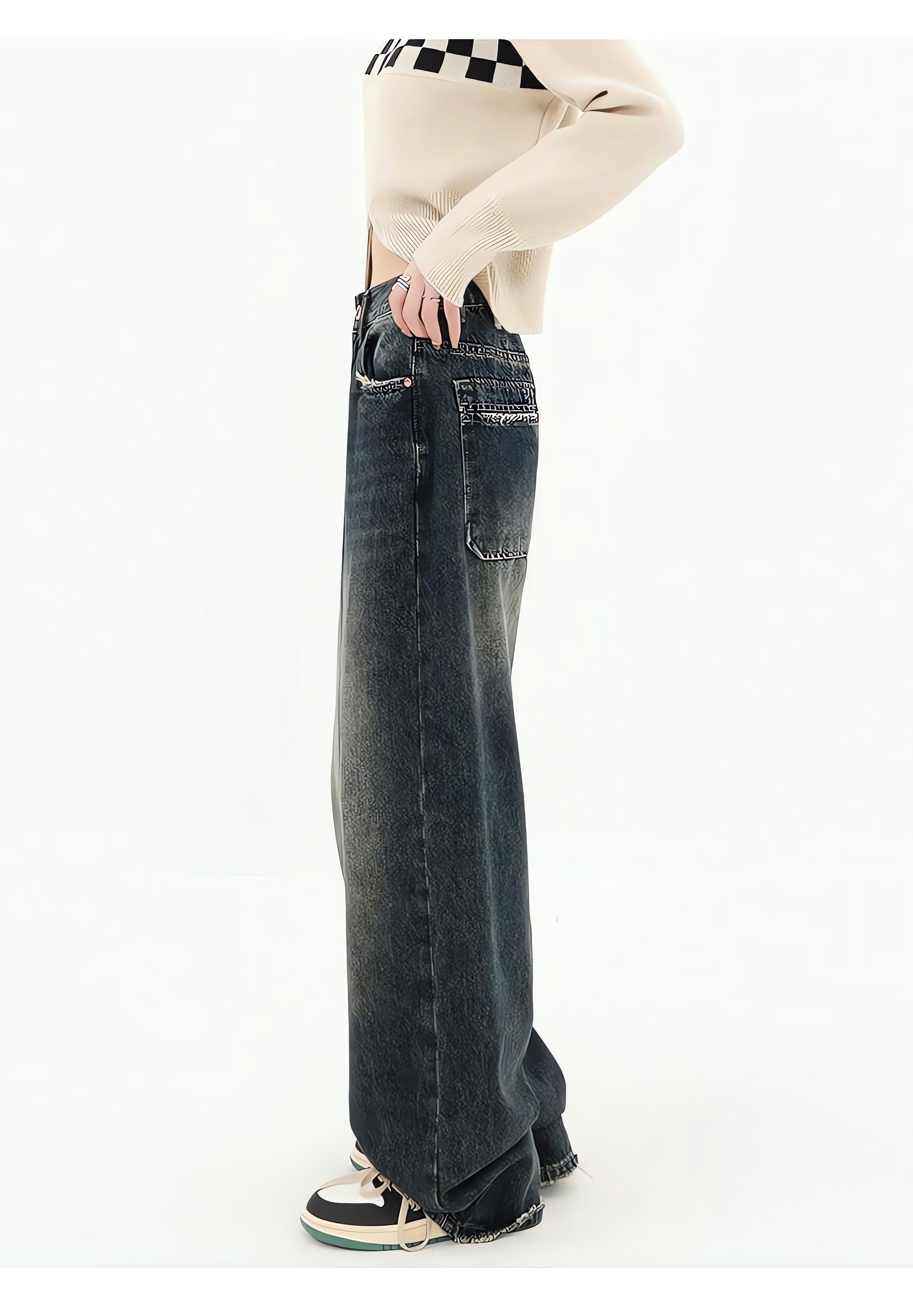 Acubi Wide Leg Dark Jeans - KAYSMAR
