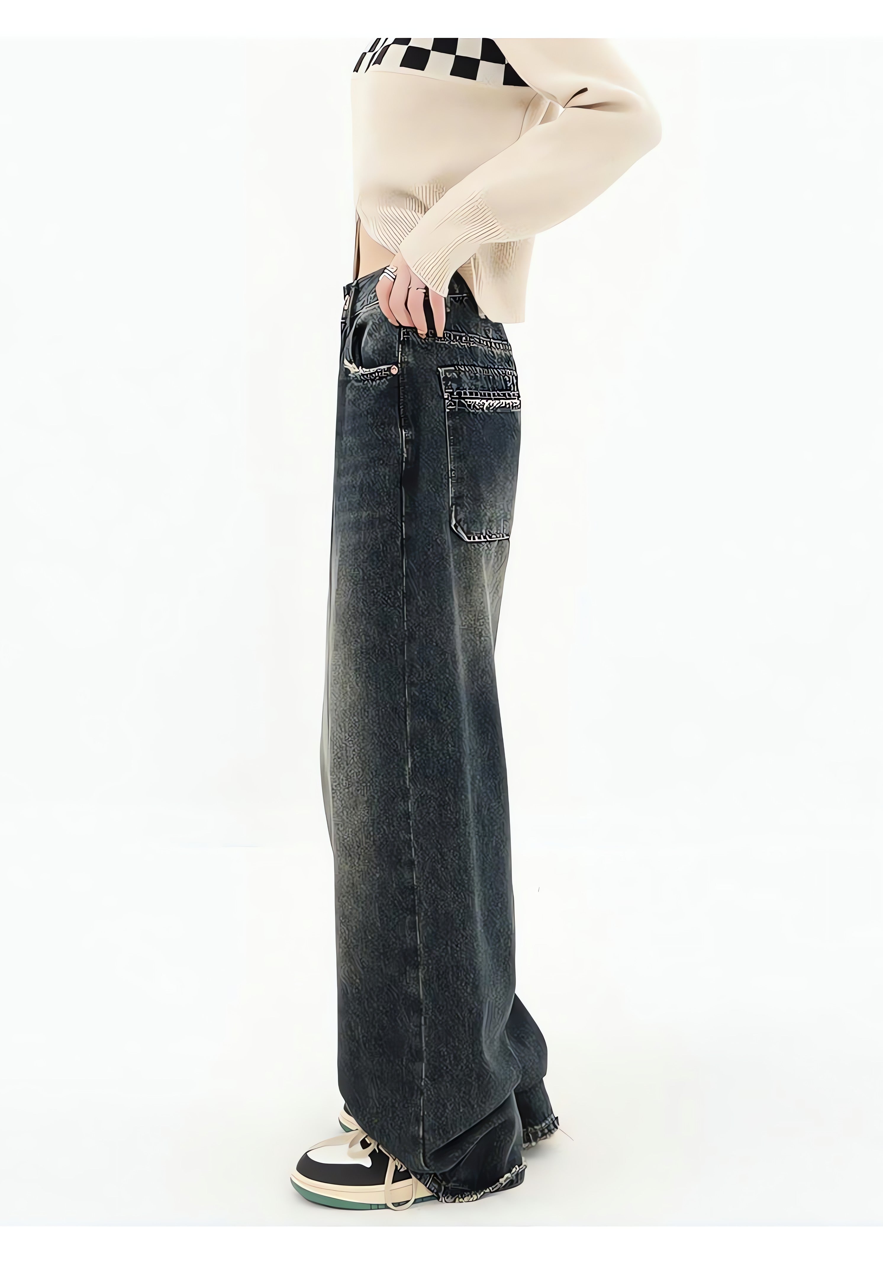 Acubi Wide Leg Dark Jeans - KAYSMAR