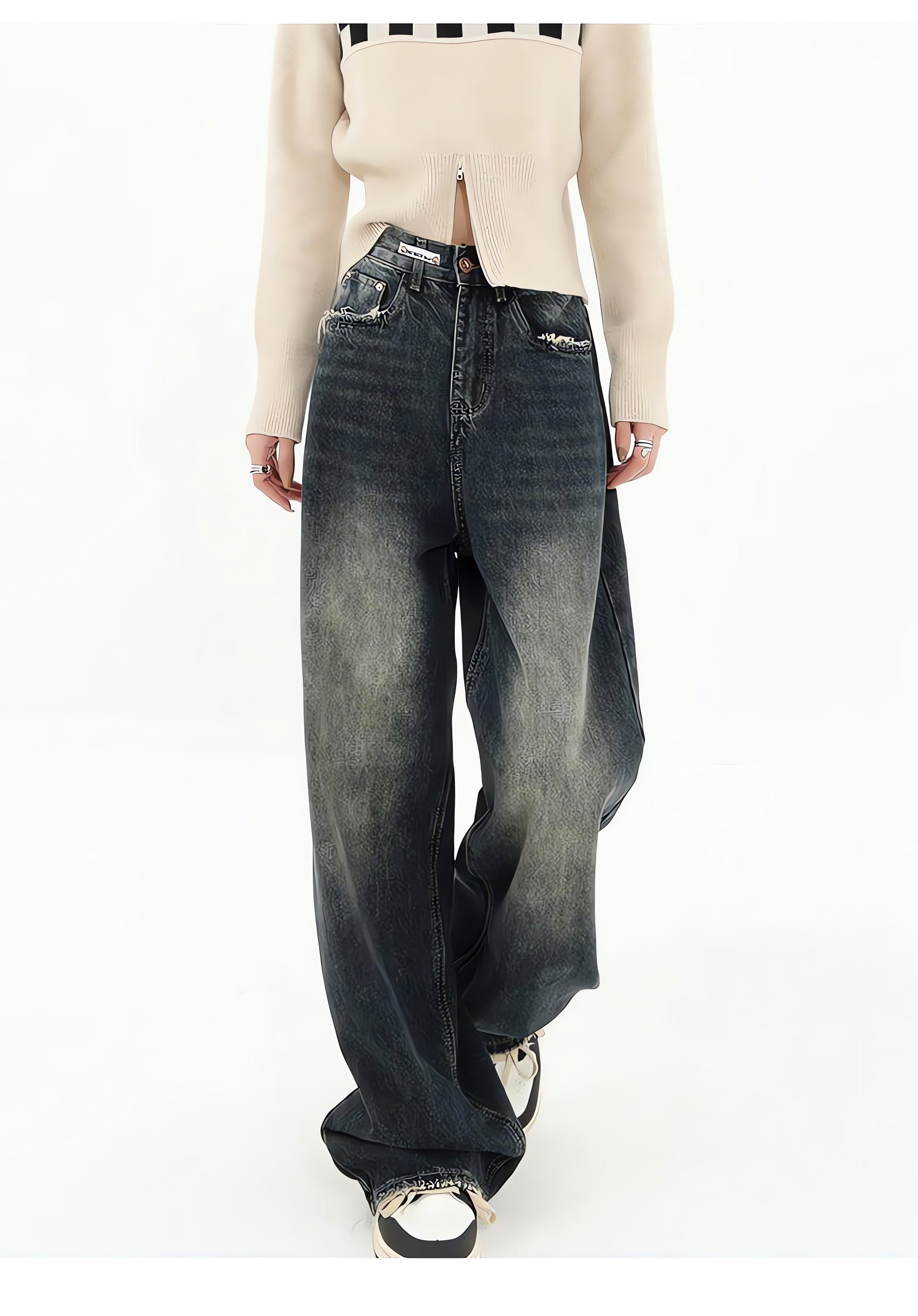 Acubi Wide Leg Dark Jeans - KAYSMAR