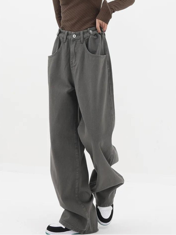 Adjustable Waist Baggy Denim Jeans - KAYSMAR