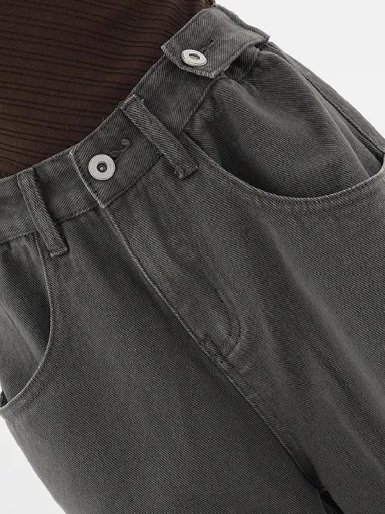 Adjustable Waist Baggy Denim Jeans - KAYSMAR