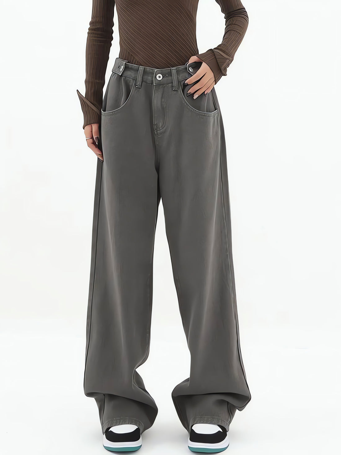 Adjustable Waist Baggy Denim Jeans - KAYSMAR