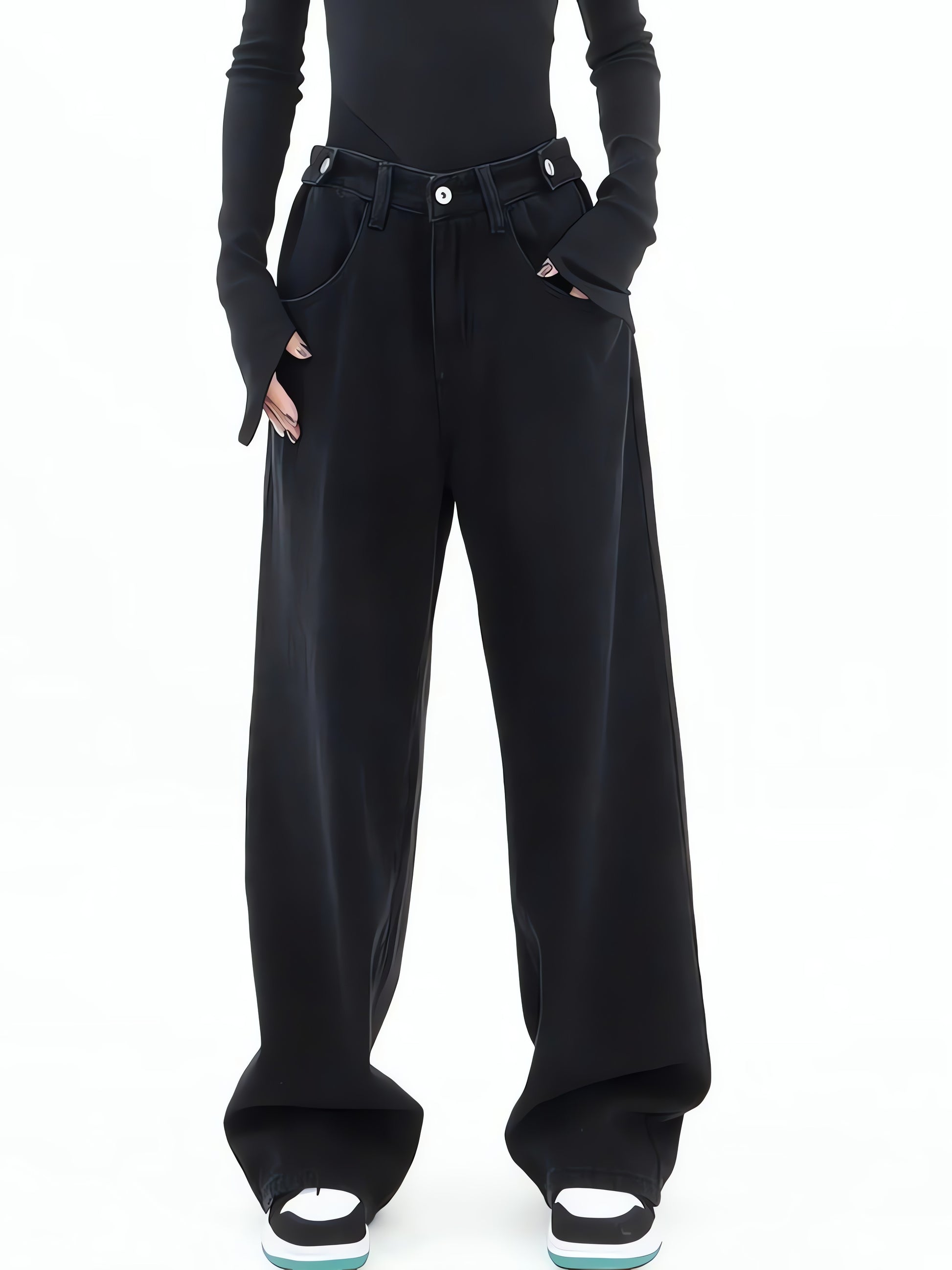 Adjustable Waist Baggy Denim Jeans - KAYSMAR
