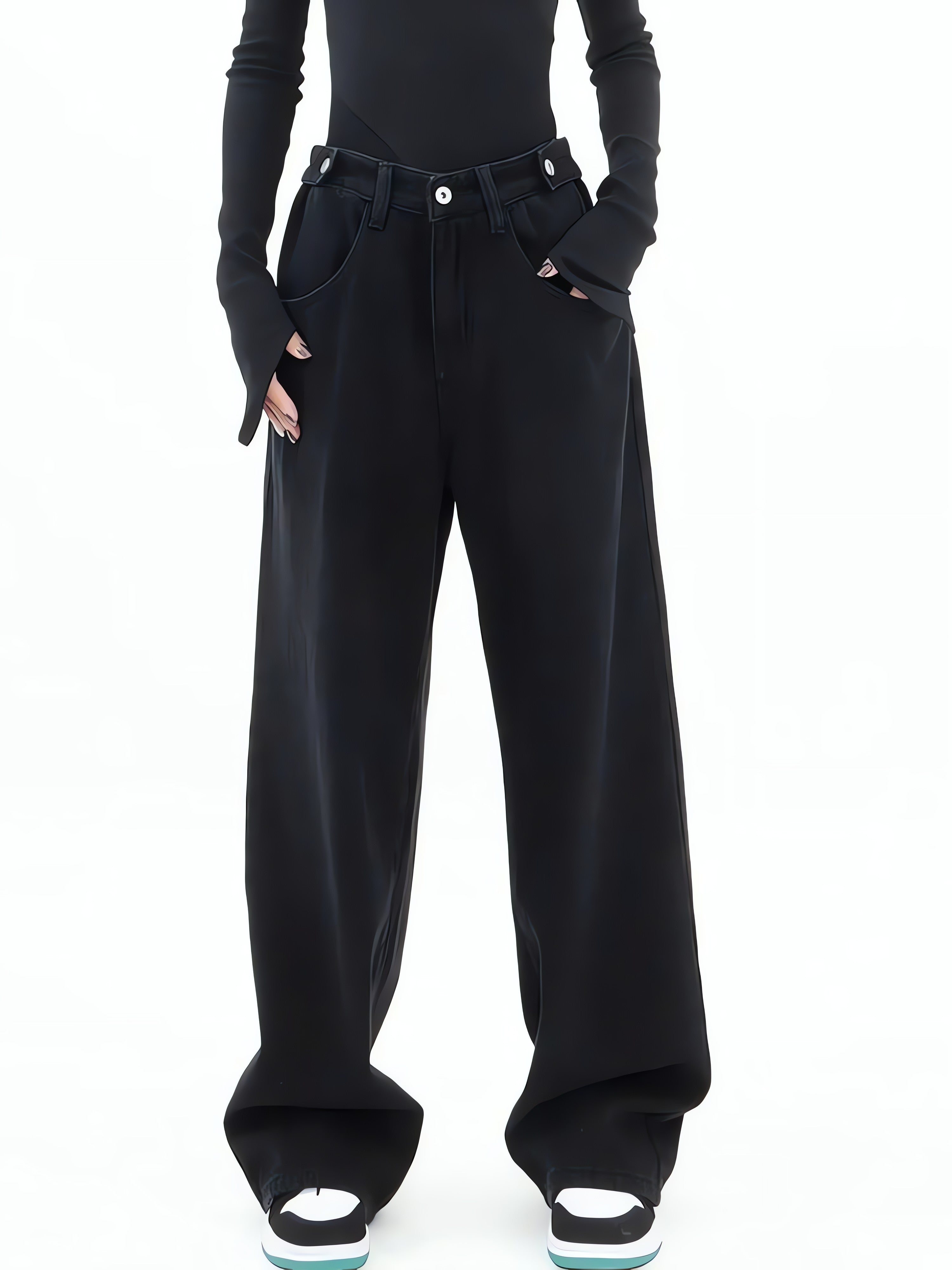 Adjustable Waist Baggy Denim Jeans - KAYSMAR