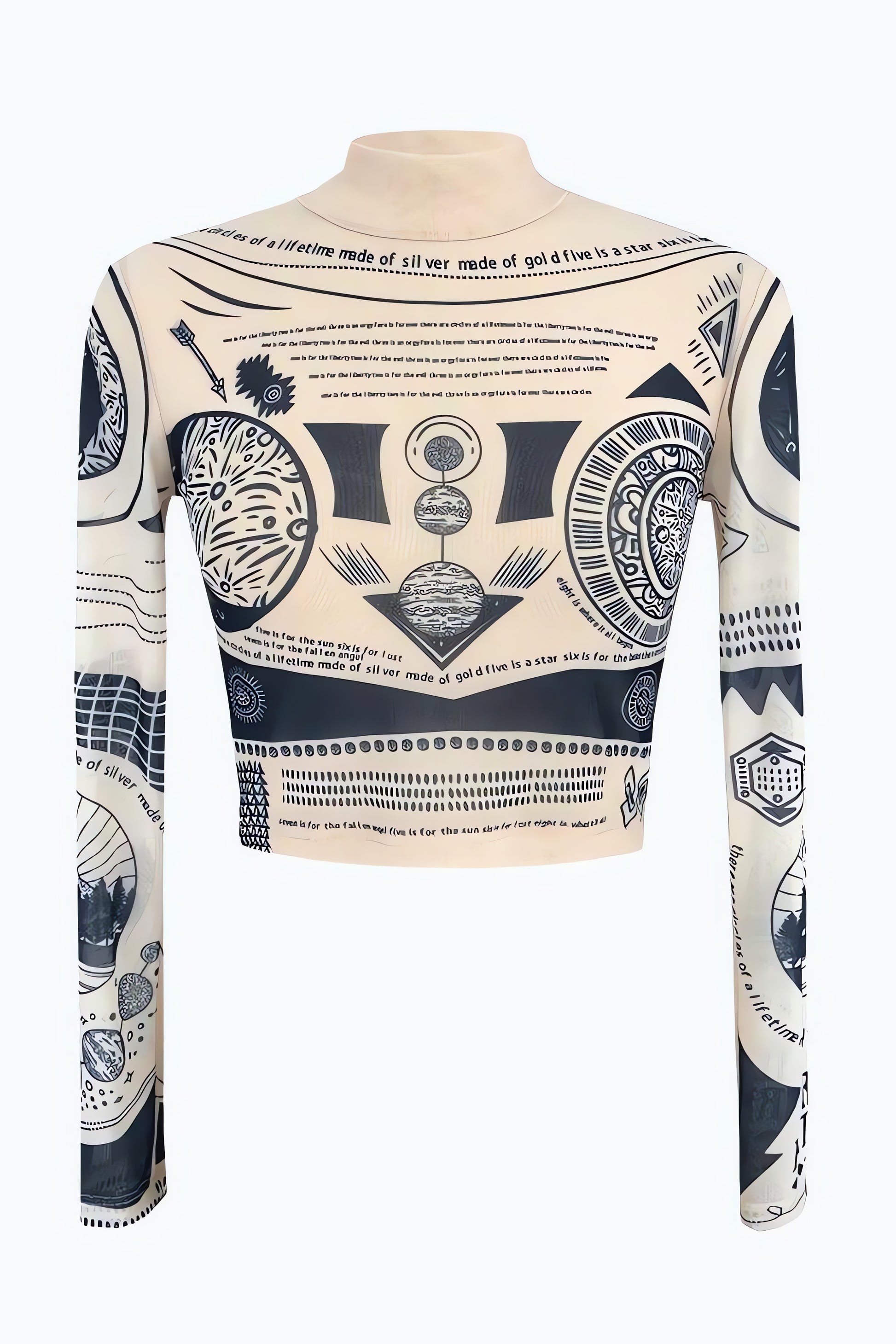 Ancient Egyptian Mystique Symbol Crop Top - KAYSMAR