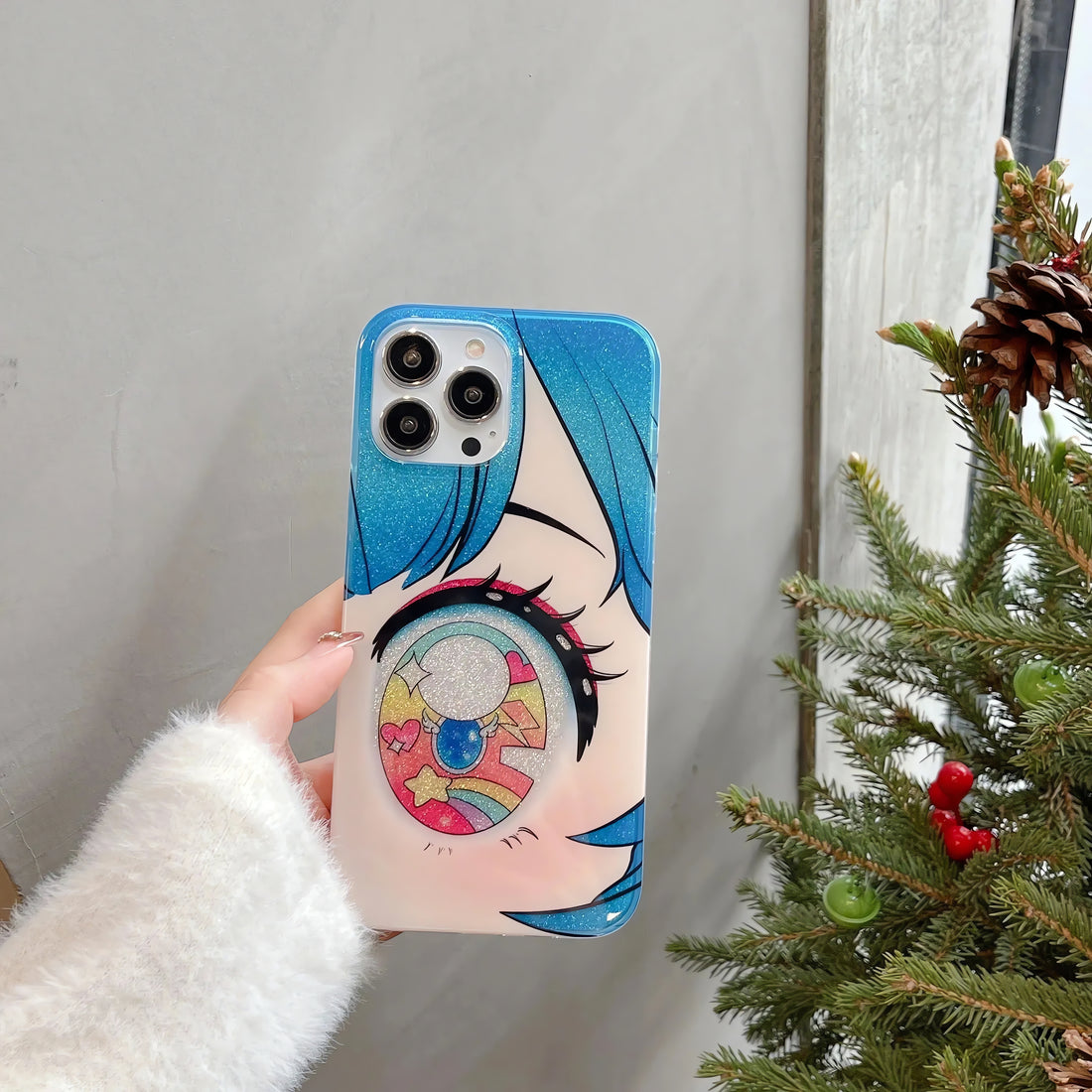 Anime Girl Glitter Phone Case