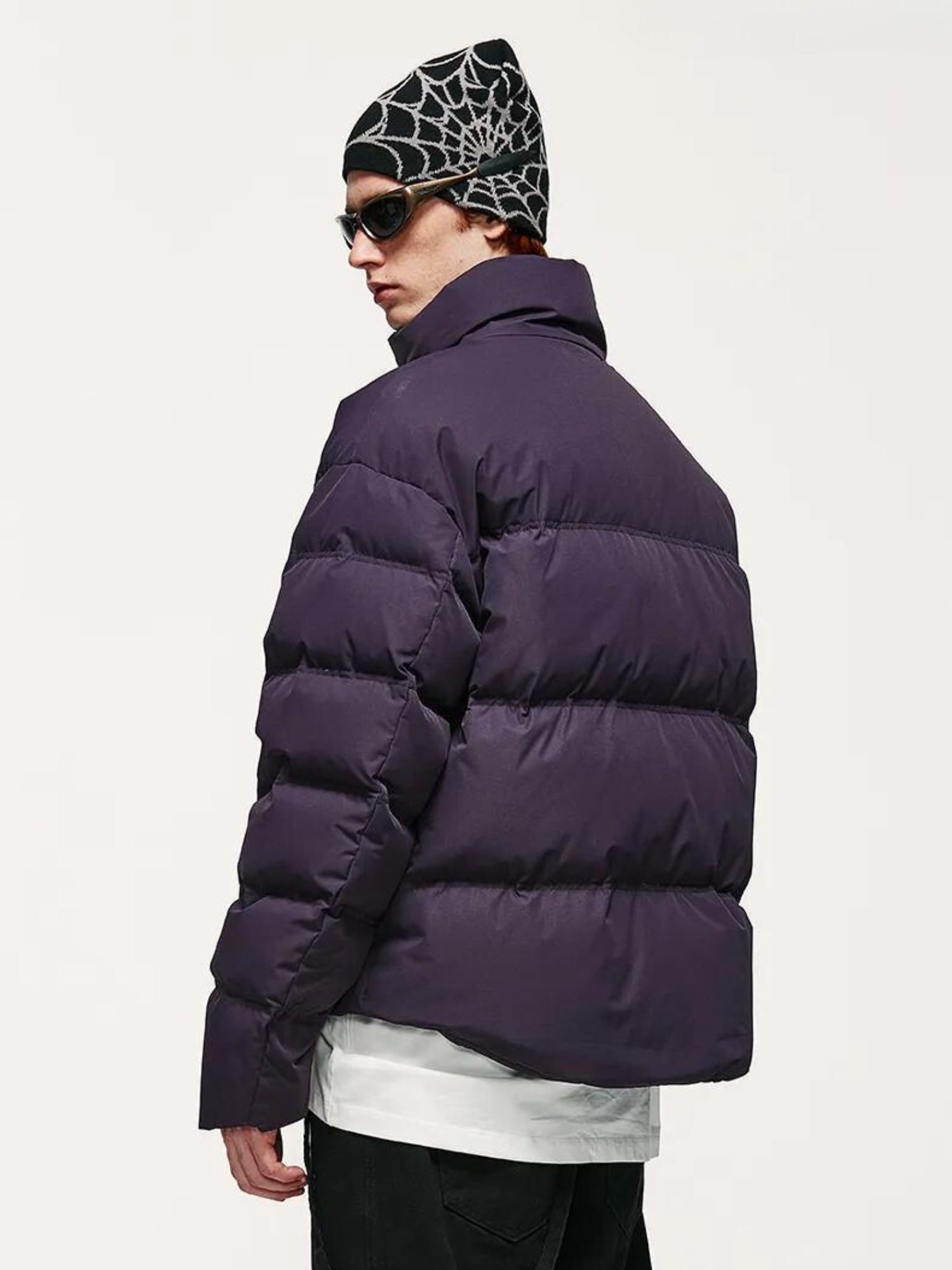 Asymmetric Hem Zip-Up Puffer Jacket - KAYSMAR