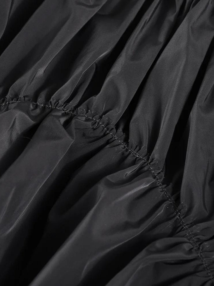 Asymmetric Ruched Mini Skirt - KAYSMAR
