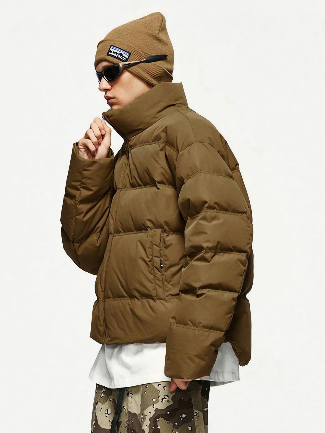 Asymmetric Hem Zip-Up Puffer Jacket - KAYSMAR