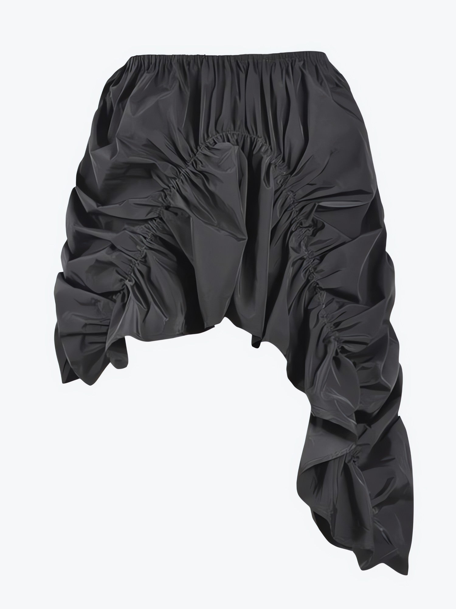 Asymmetric Ruched Mini Skirt - KAYSMAR