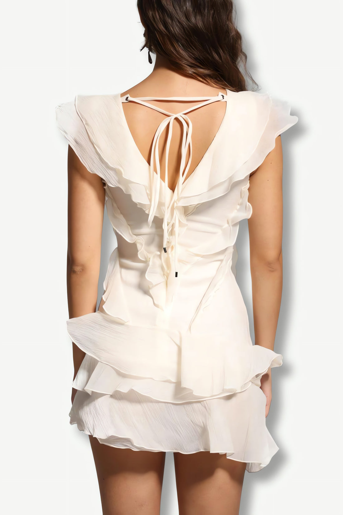Asymmetric Ruffled Mini Dress - KAYSMAR