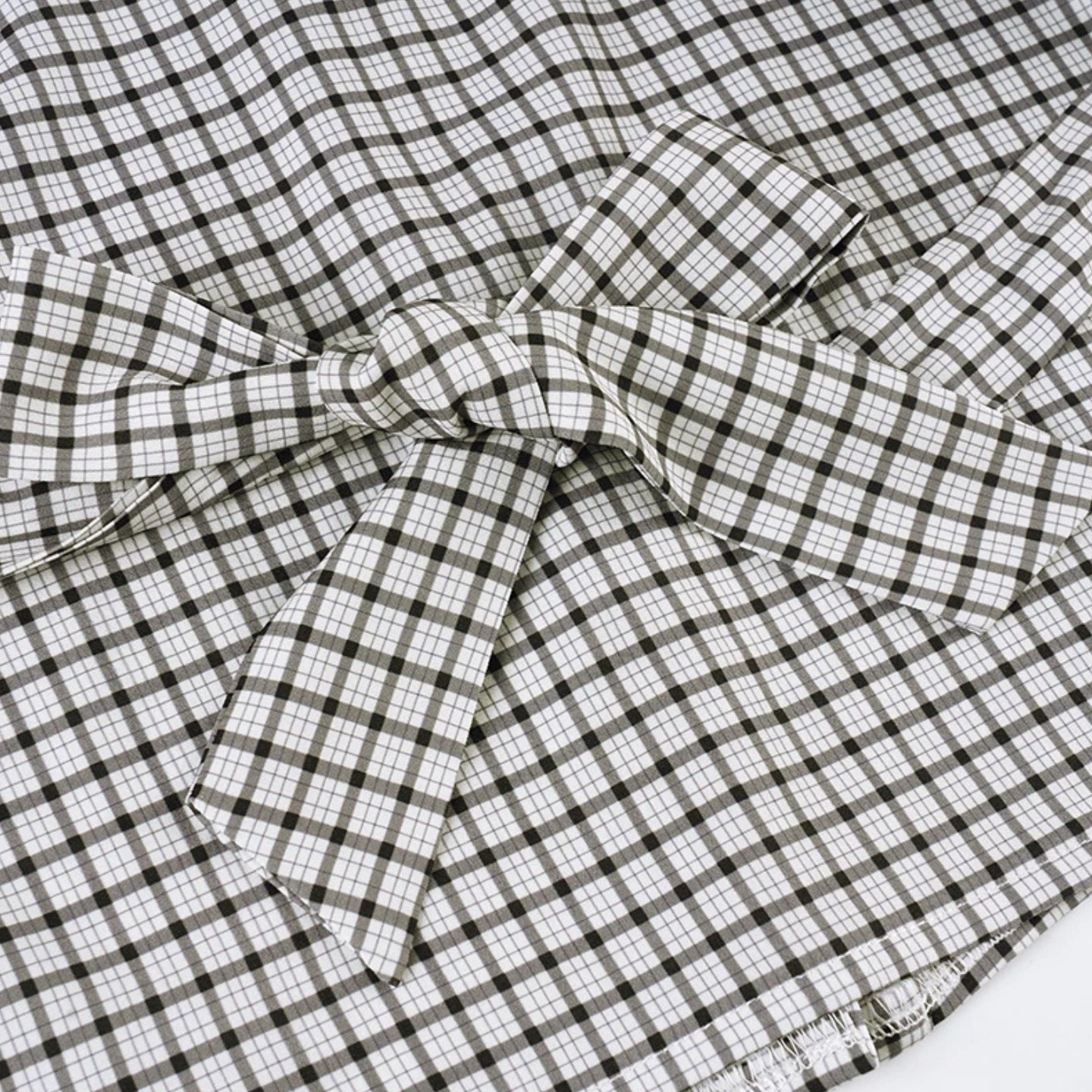 Back Tie Plaid Shirt - KAYSMAR