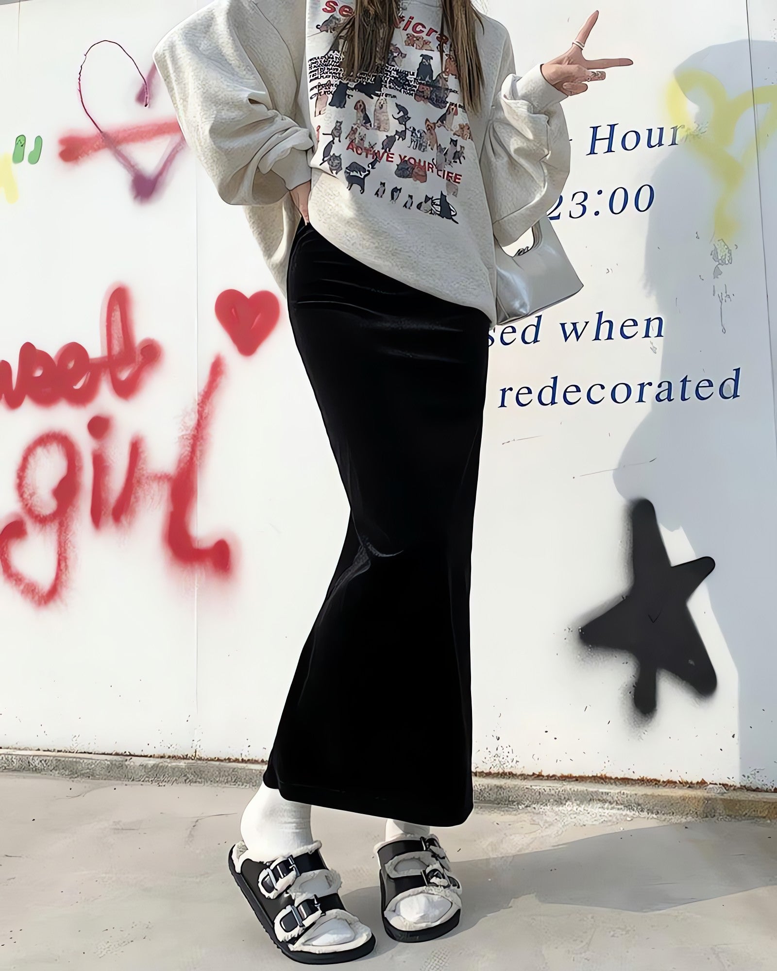 Back Slit Maxi Pencil Skirt - KAYSMAR