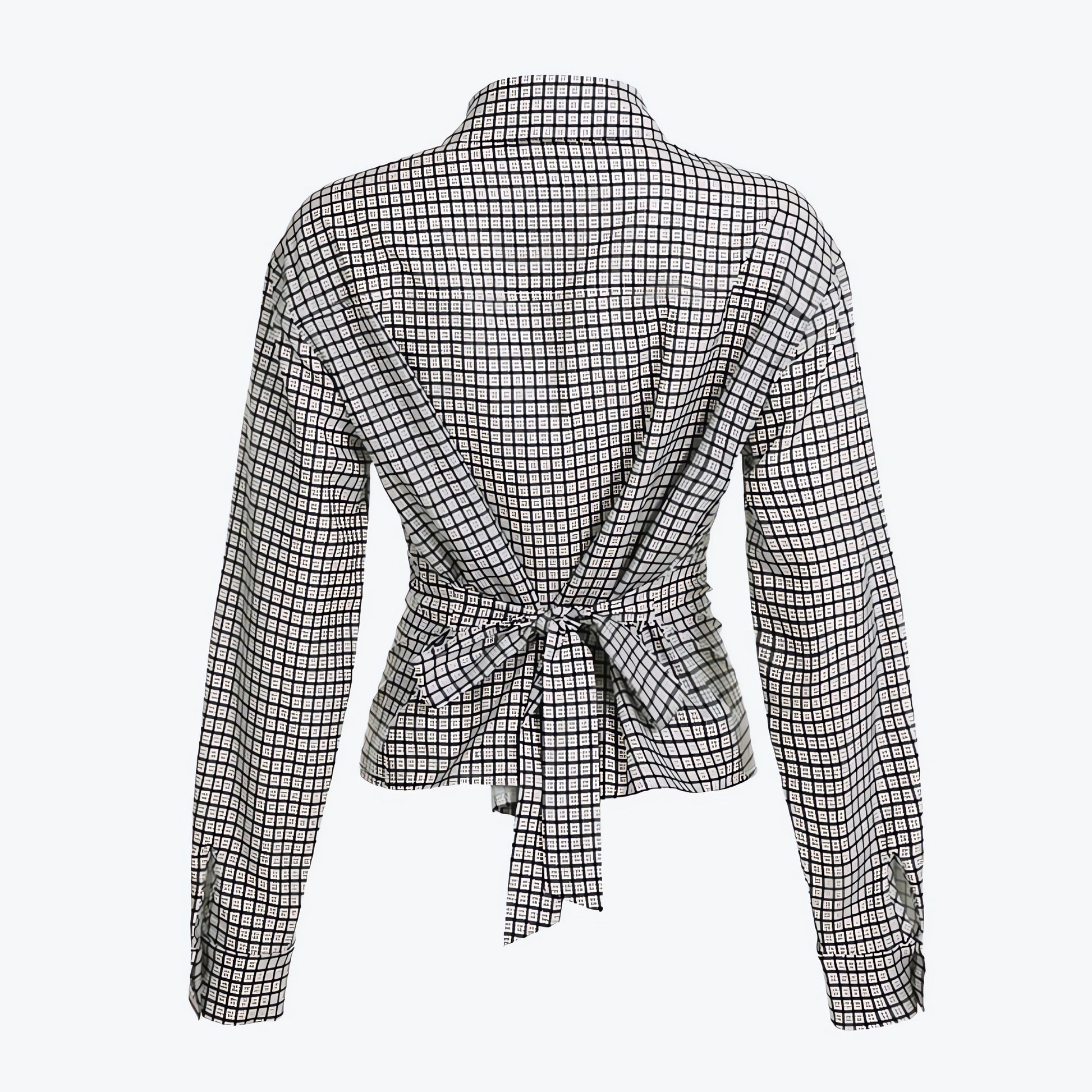 Back Tie Plaid Shirt - KAYSMAR