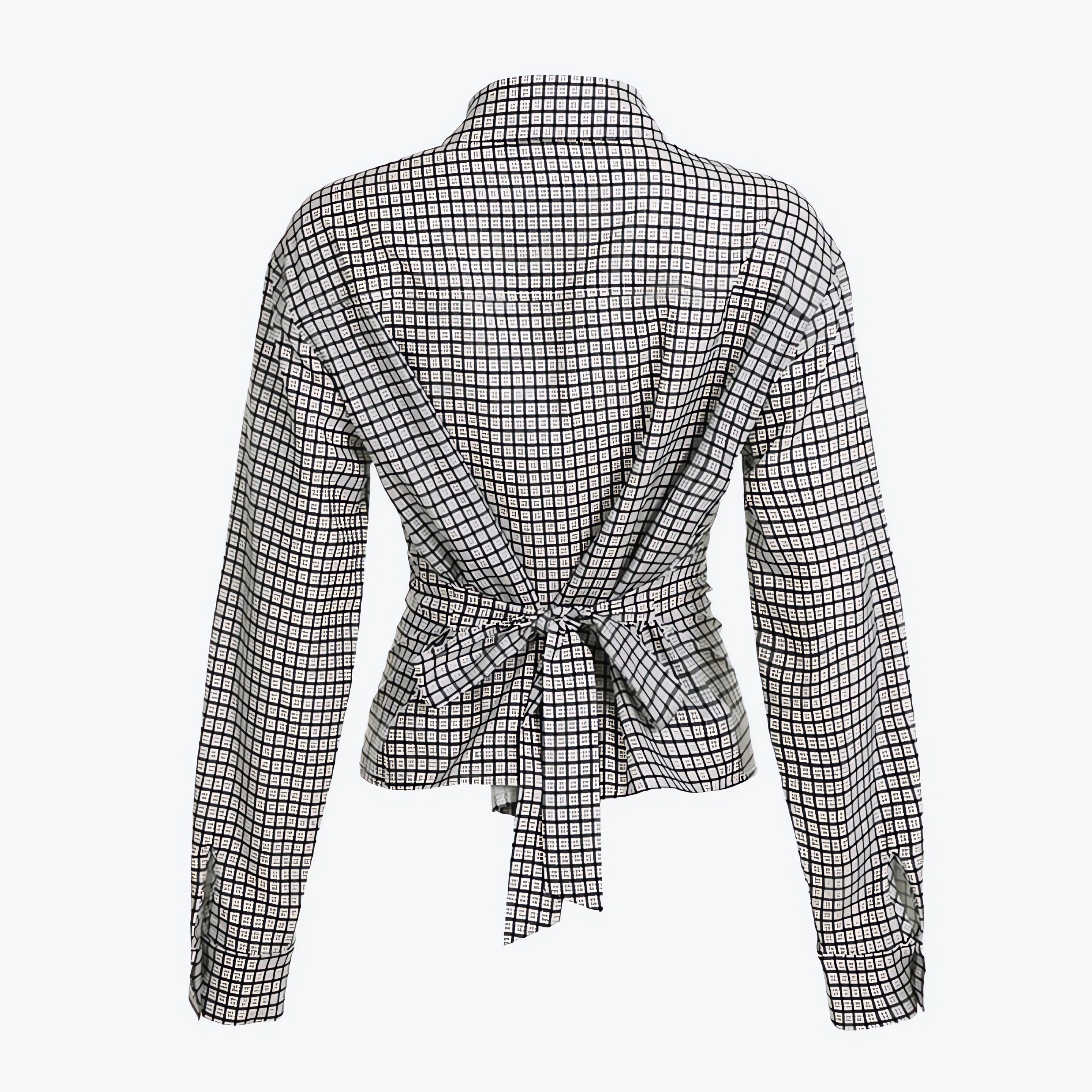 Back Tie Plaid Shirt - KAYSMAR