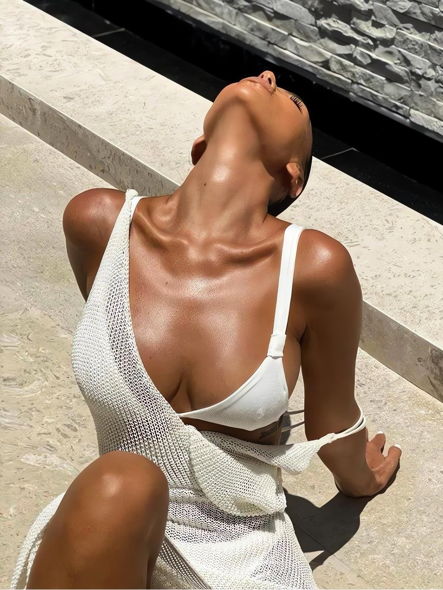 Backless Slit Crochet Maxi Dress - KAYSMAR