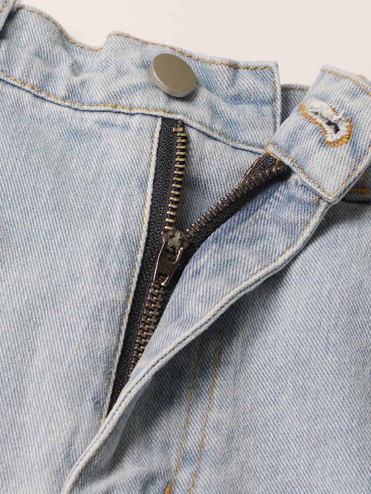 Baddie Embellished Cut-Out Jeans - KAYSMAR