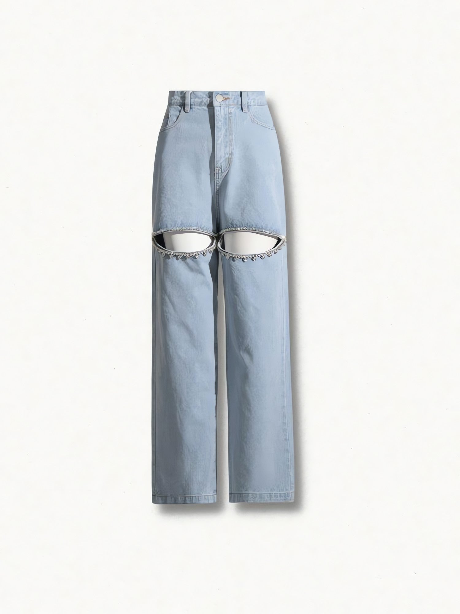 Baddie Embellished Cut-Out Jeans - KAYSMAR
