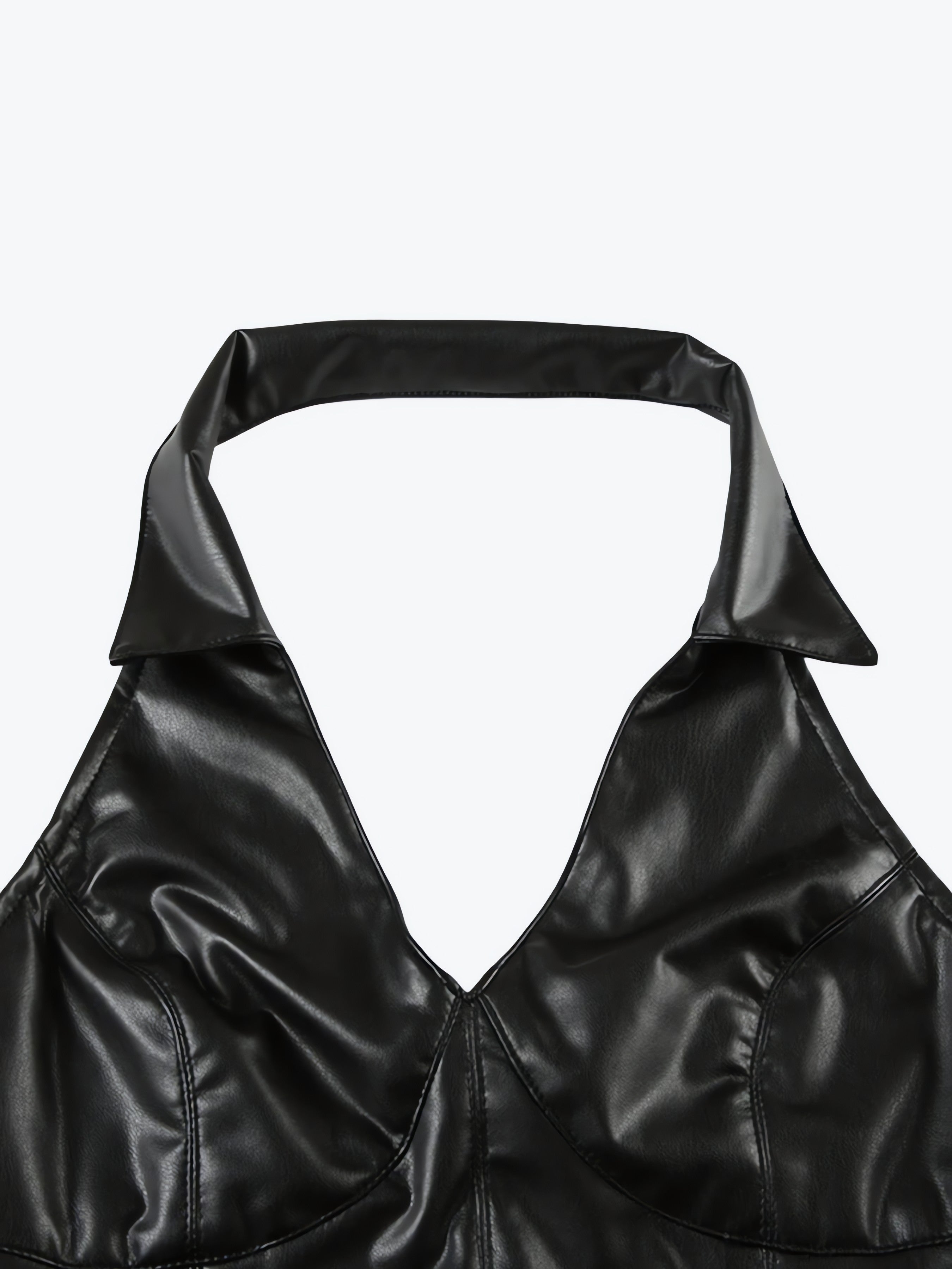 Baddie Faux Leather Crop Top