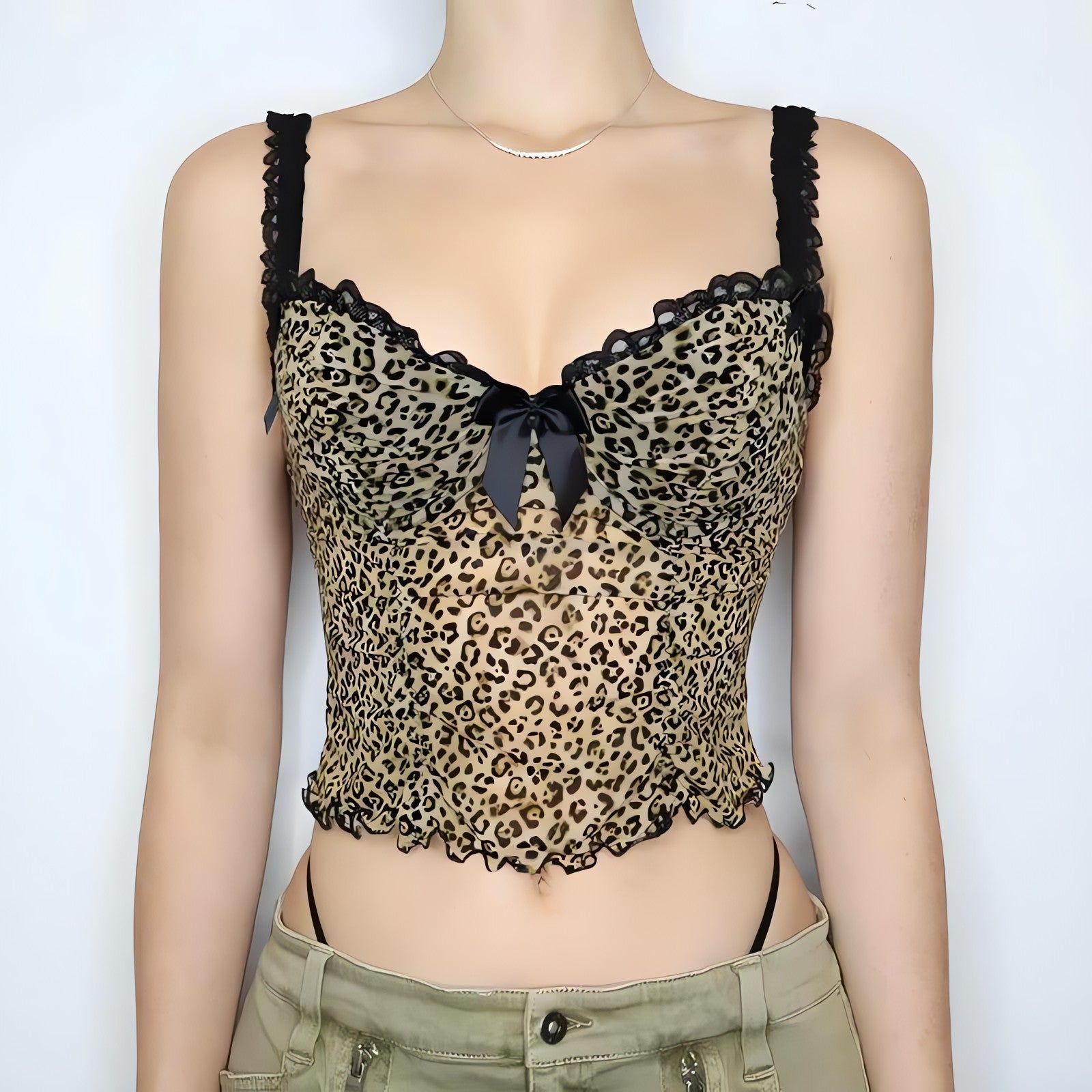 Baddie Leopard Mesh Top - KAYSMAR