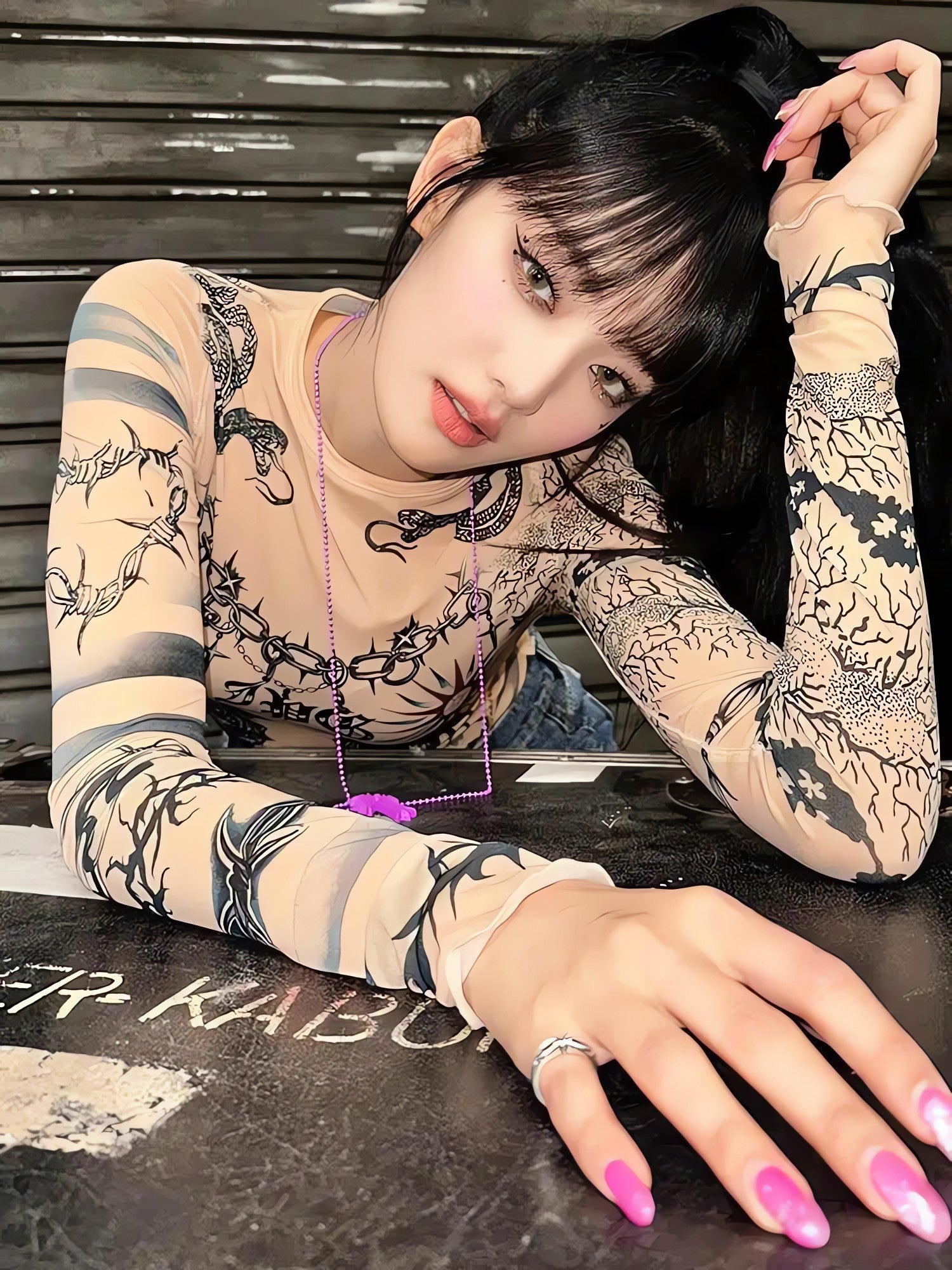 Baddie Mesh Tattoo Top - KAYSMAR