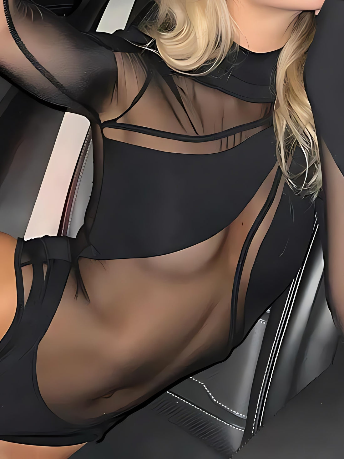 Baddie Sheer Mesh Bodysuit - KAYSMAR