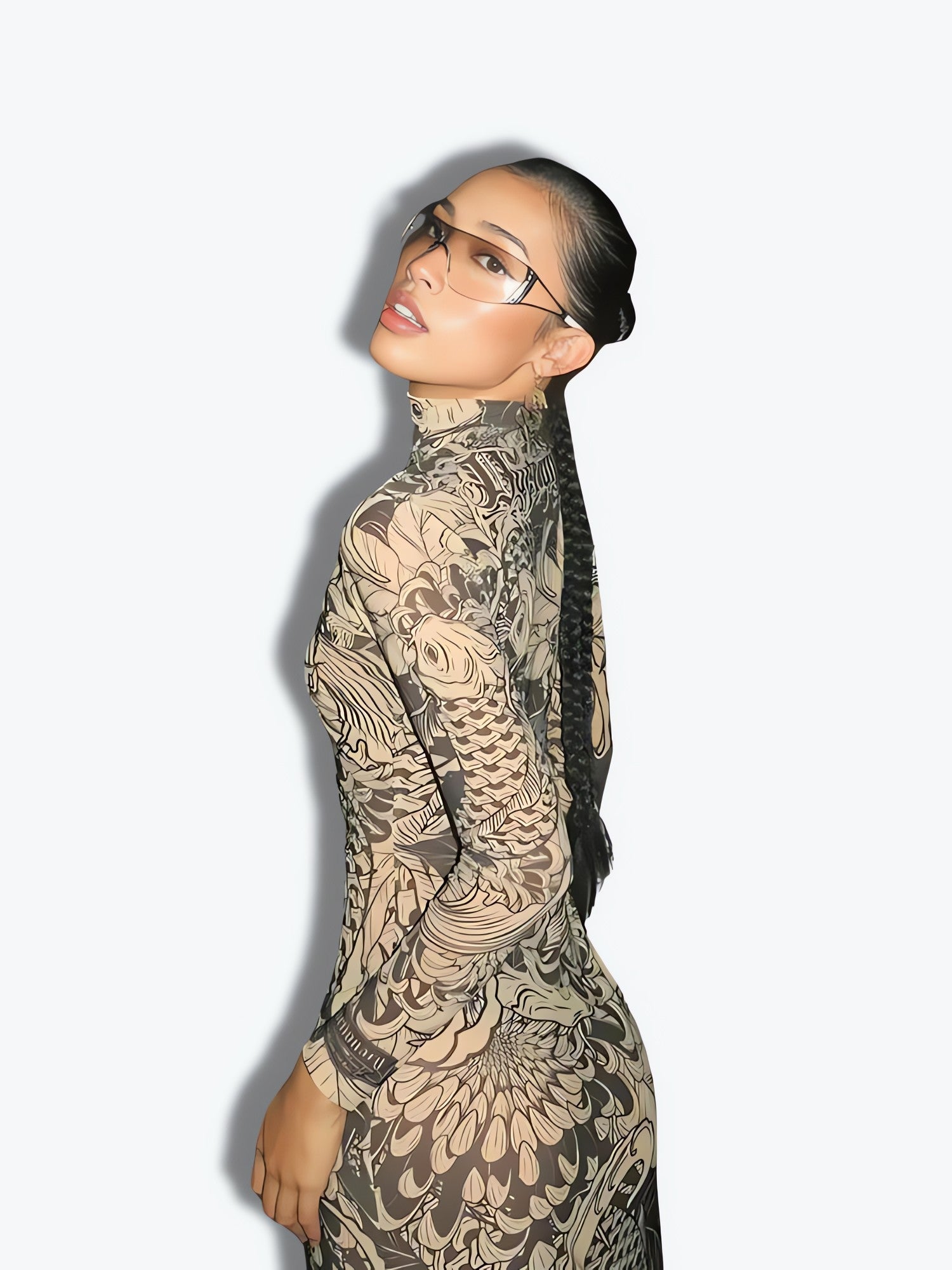 Baddie Tattoo Maxi Dress - KAYSMAR