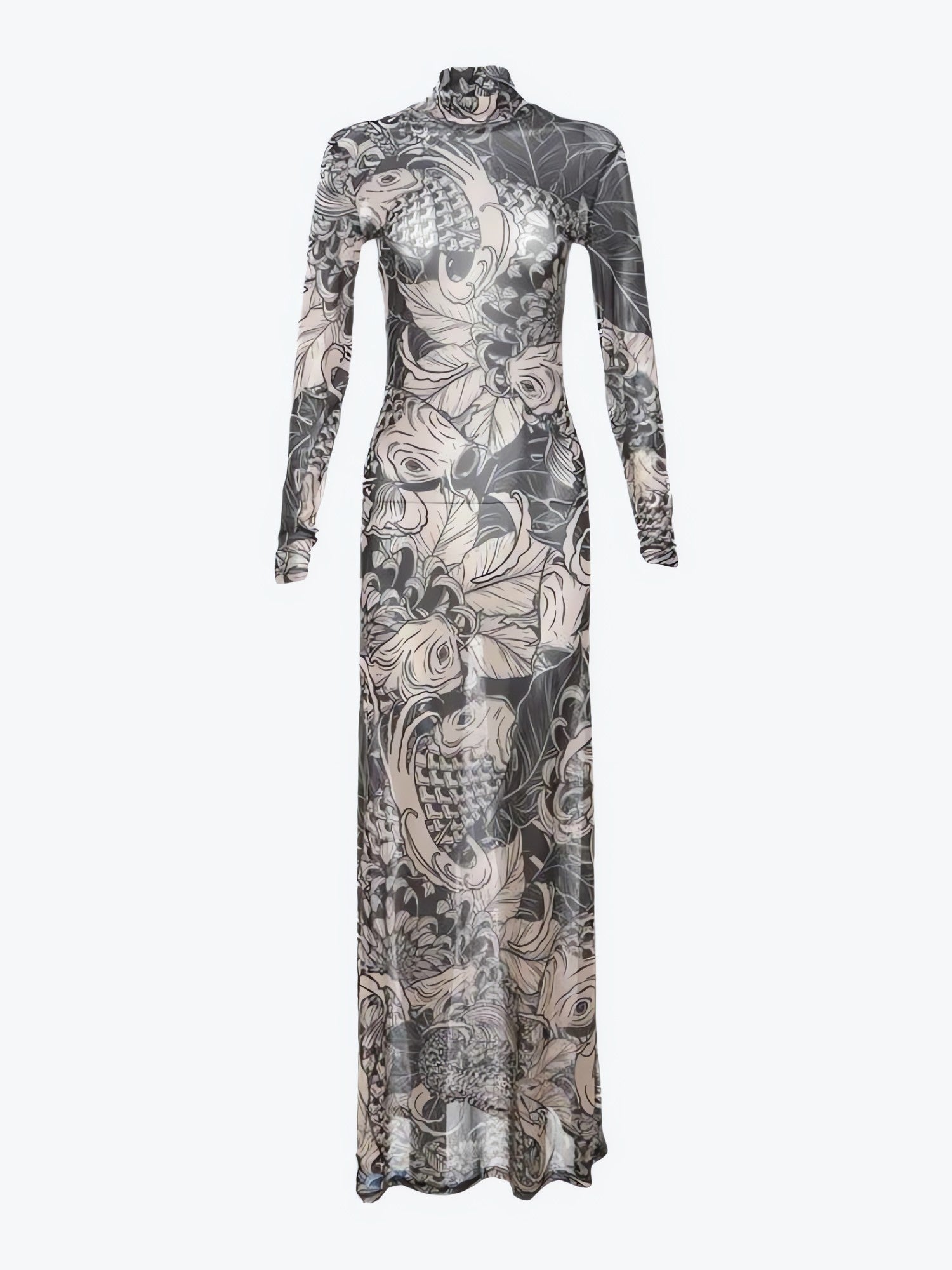 Baddie Tattoo Maxi Dress - KAYSMAR