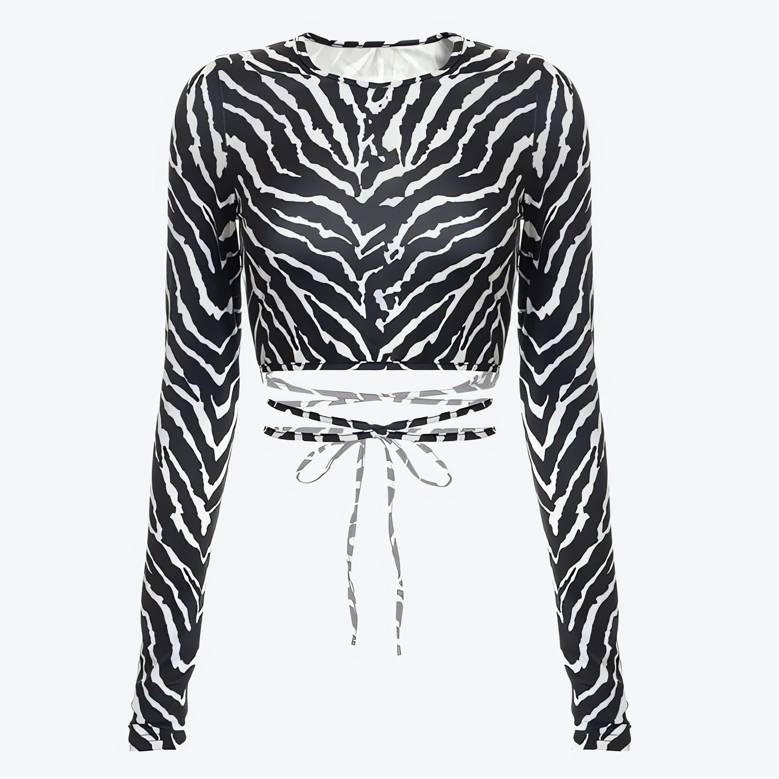 Baddie Zebra Backless Crop Top - KAYSMAR