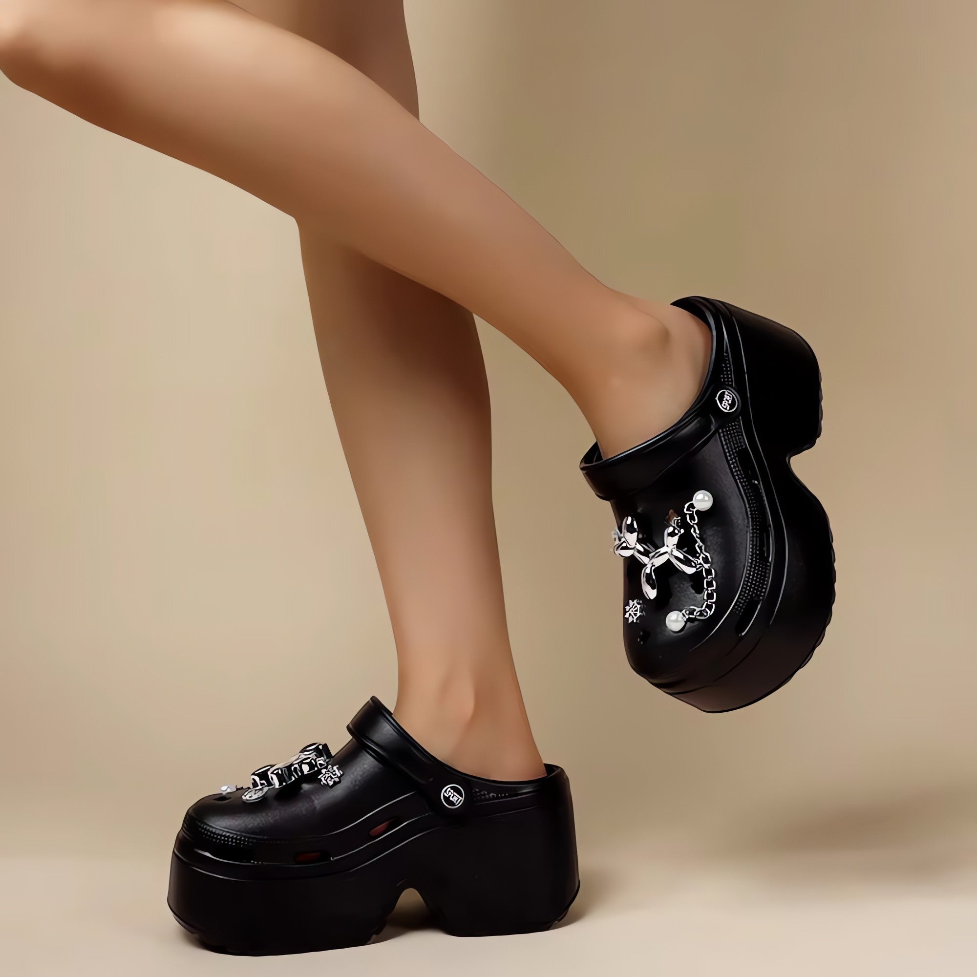 Balloon Dog Platform Clog Sandals - KAYSMAR
