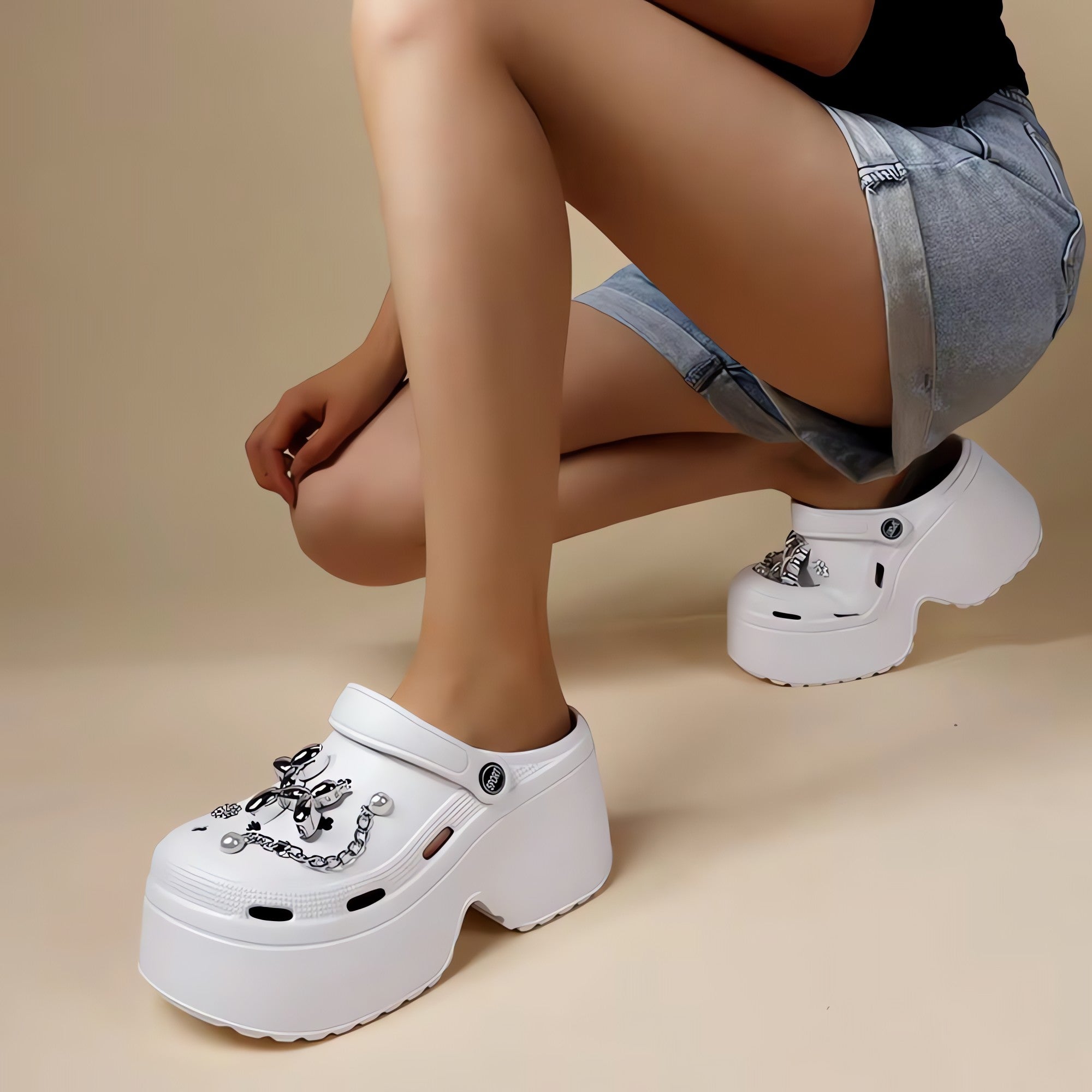 Balloon Dog Platform Clog Sandals - KAYSMAR