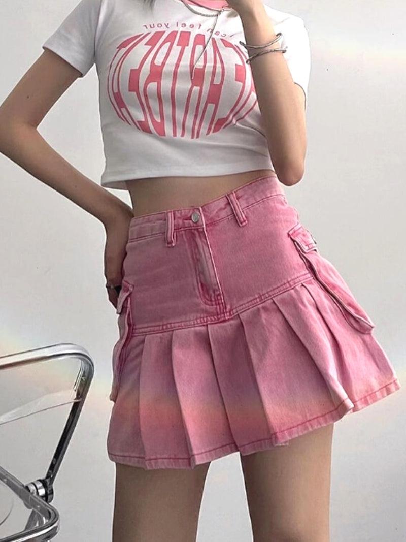 Barbie Pleated Cargo Mini Skirt - KAYSMAR