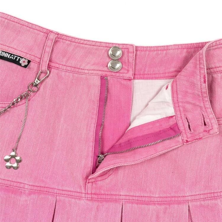 Barbie Pleated Denim Mini Skirt - KAYSMAR