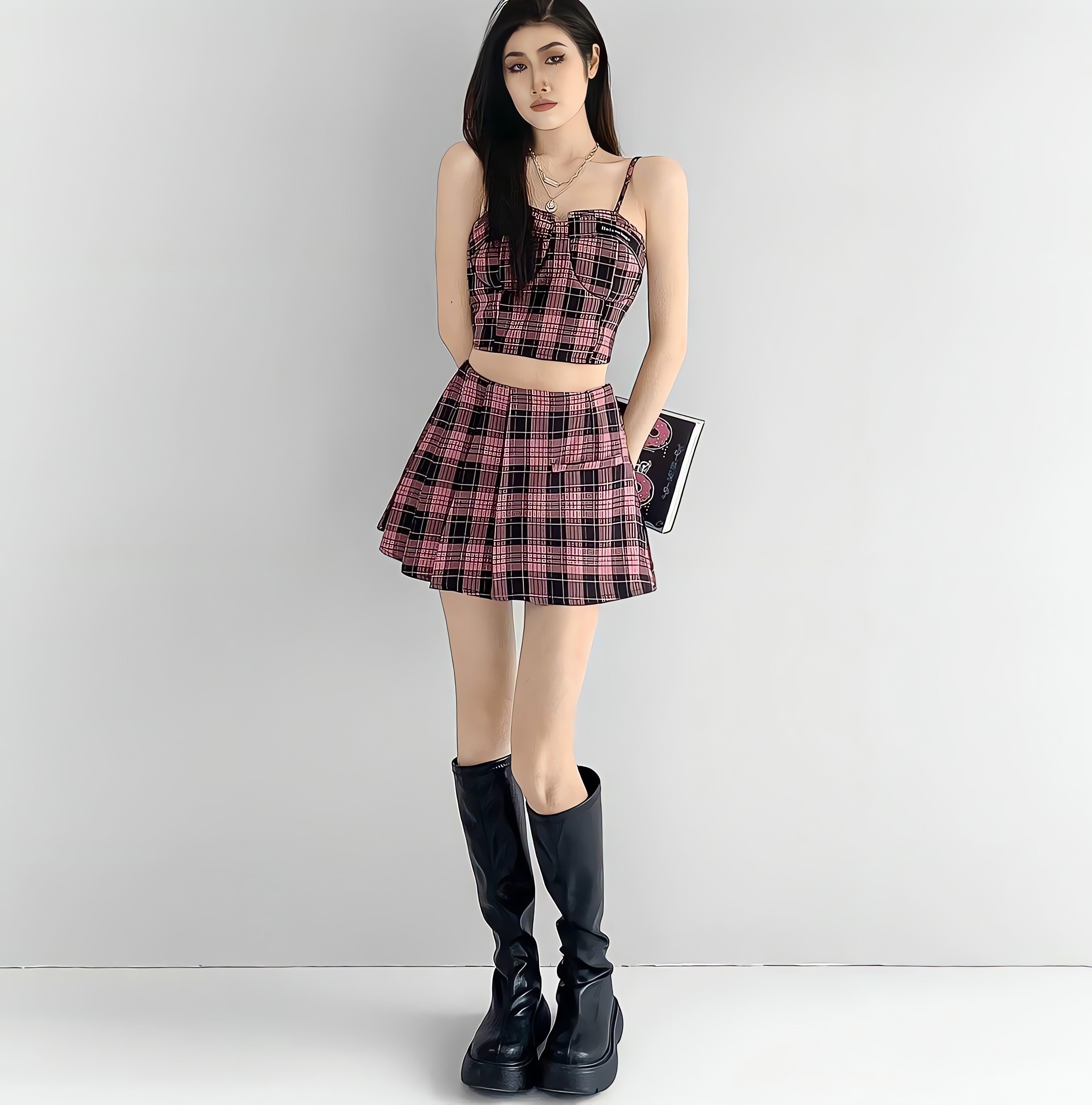 Barbie Mini Skirt & Crop Top Two Piece Set - KAYSMAR
