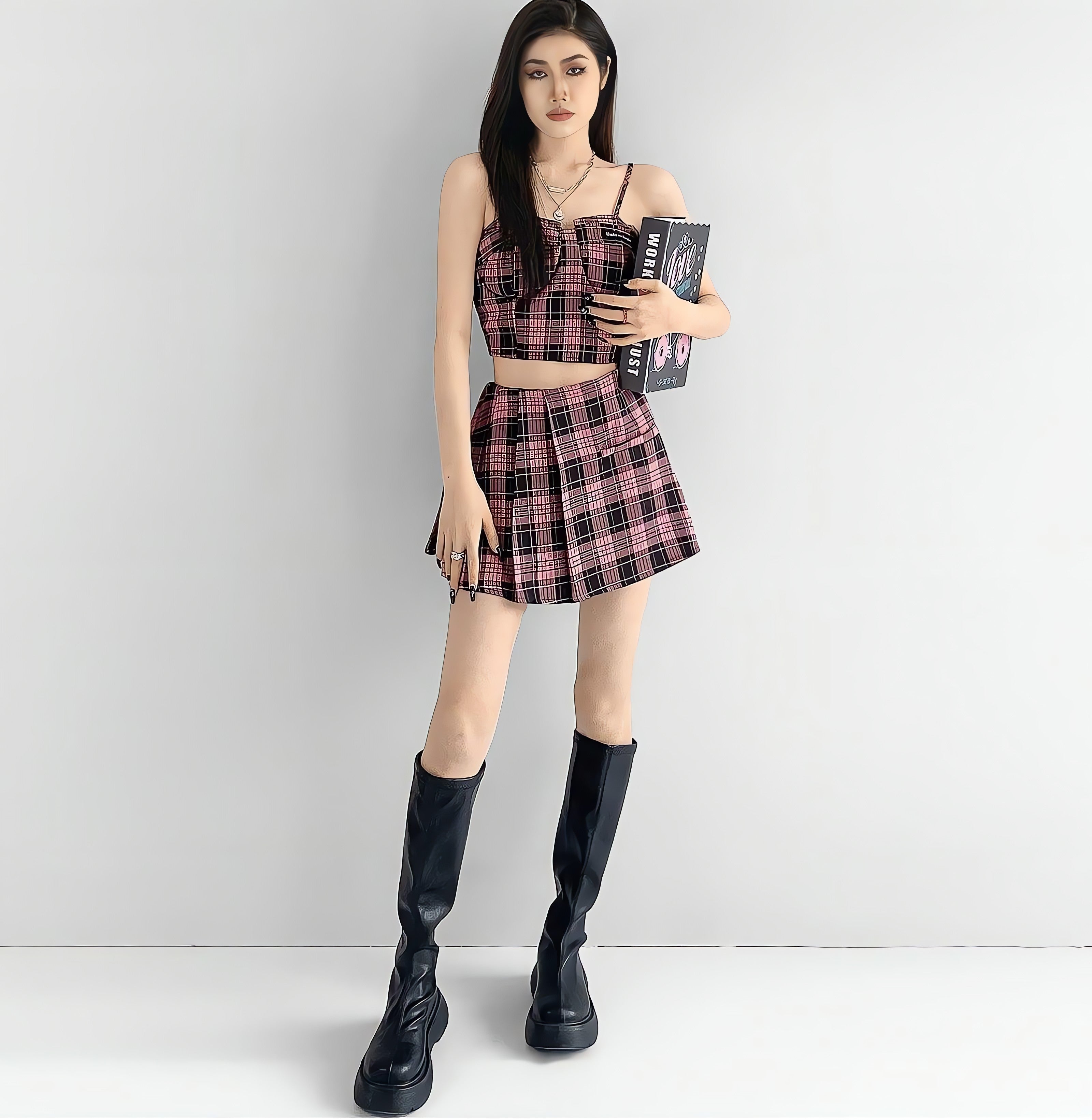 Barbie Mini Skirt & Crop Top Two Piece Set - KAYSMAR