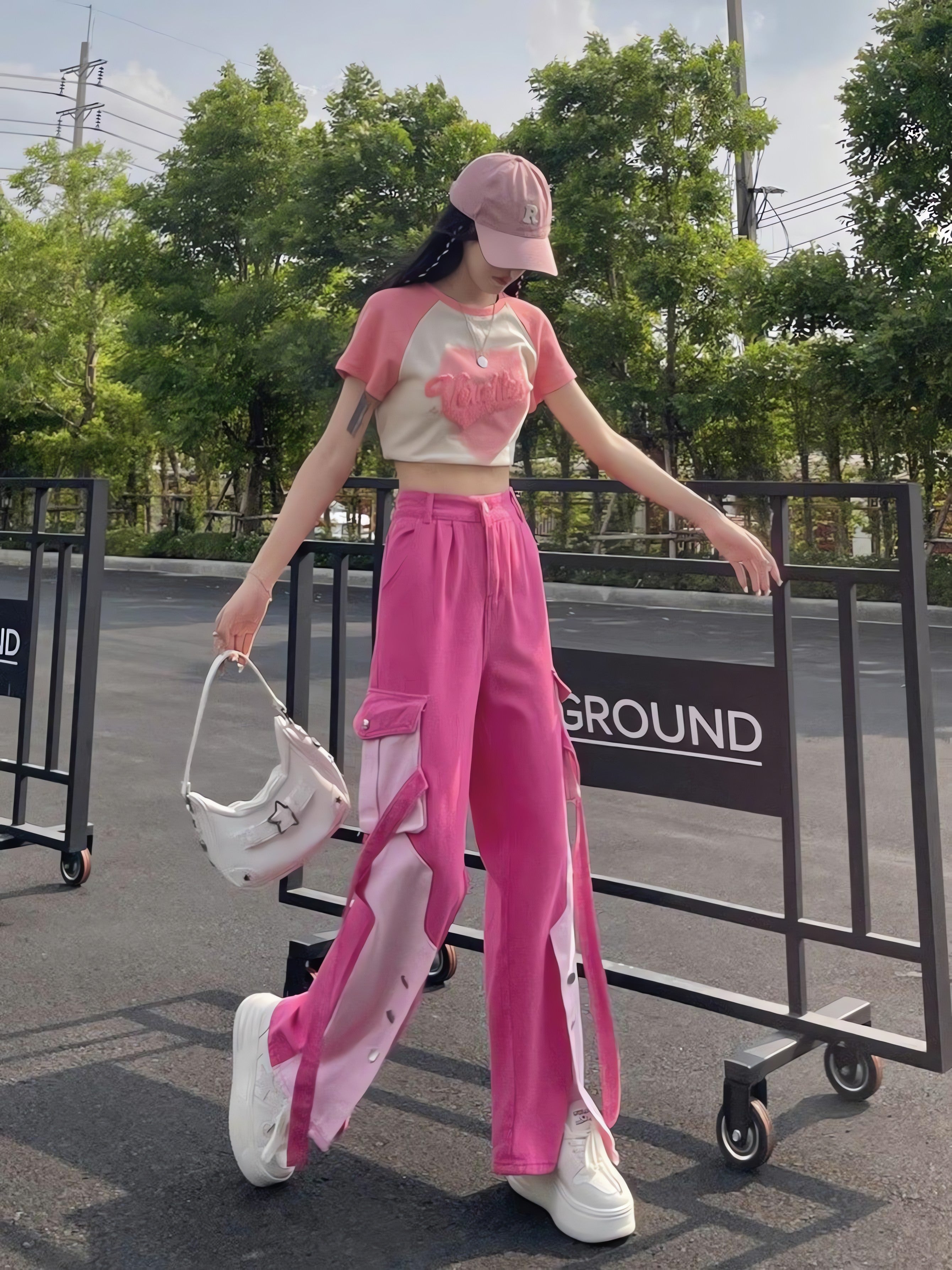 Barbie Patchwork Cargo Pants - KAYSMAR